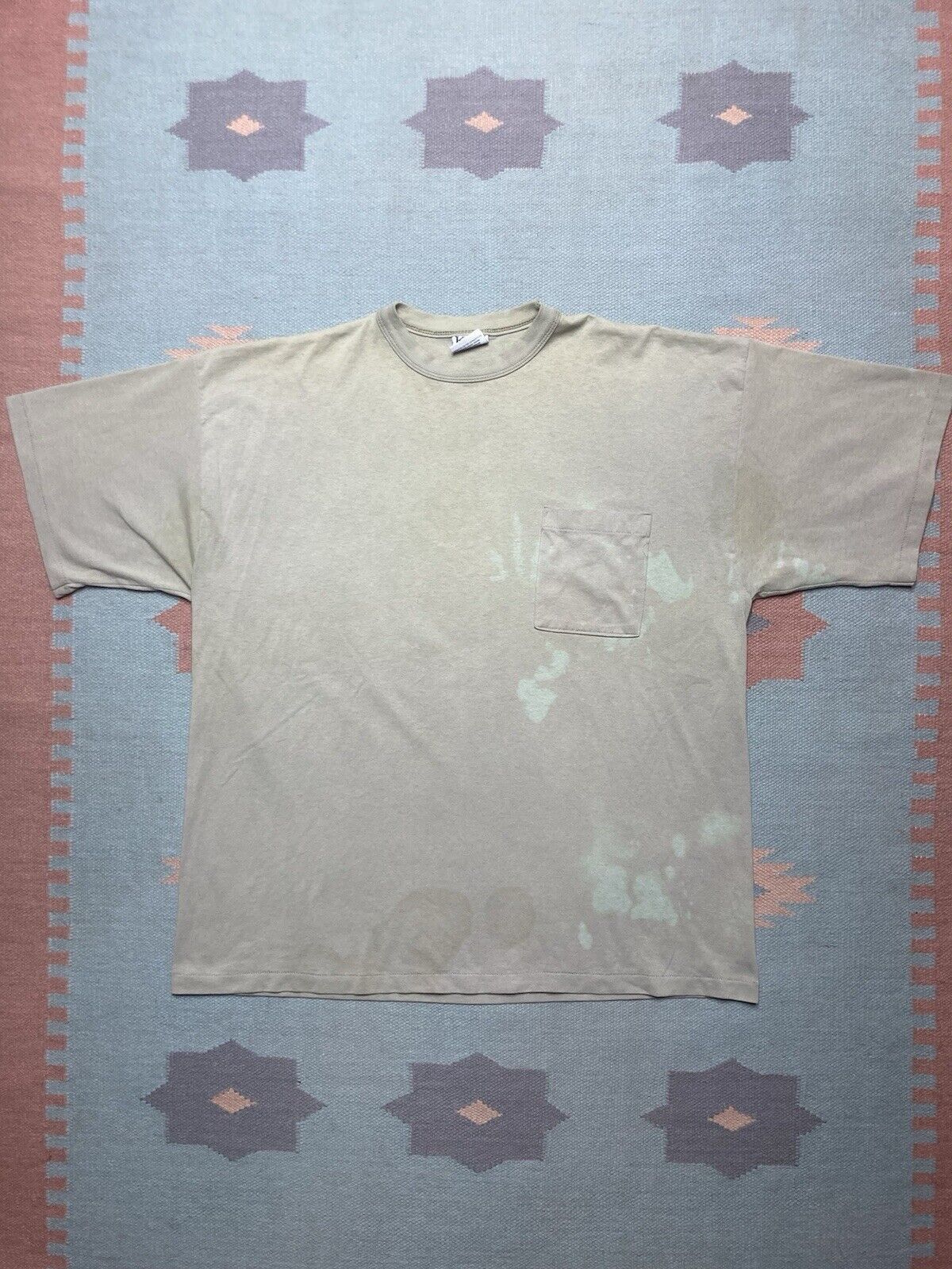 Vintage Vtg 80s pocket t shirt blank faded grunge single stitch XXL Size US XXL / EU 58 / 5 - 1 Thumbnail