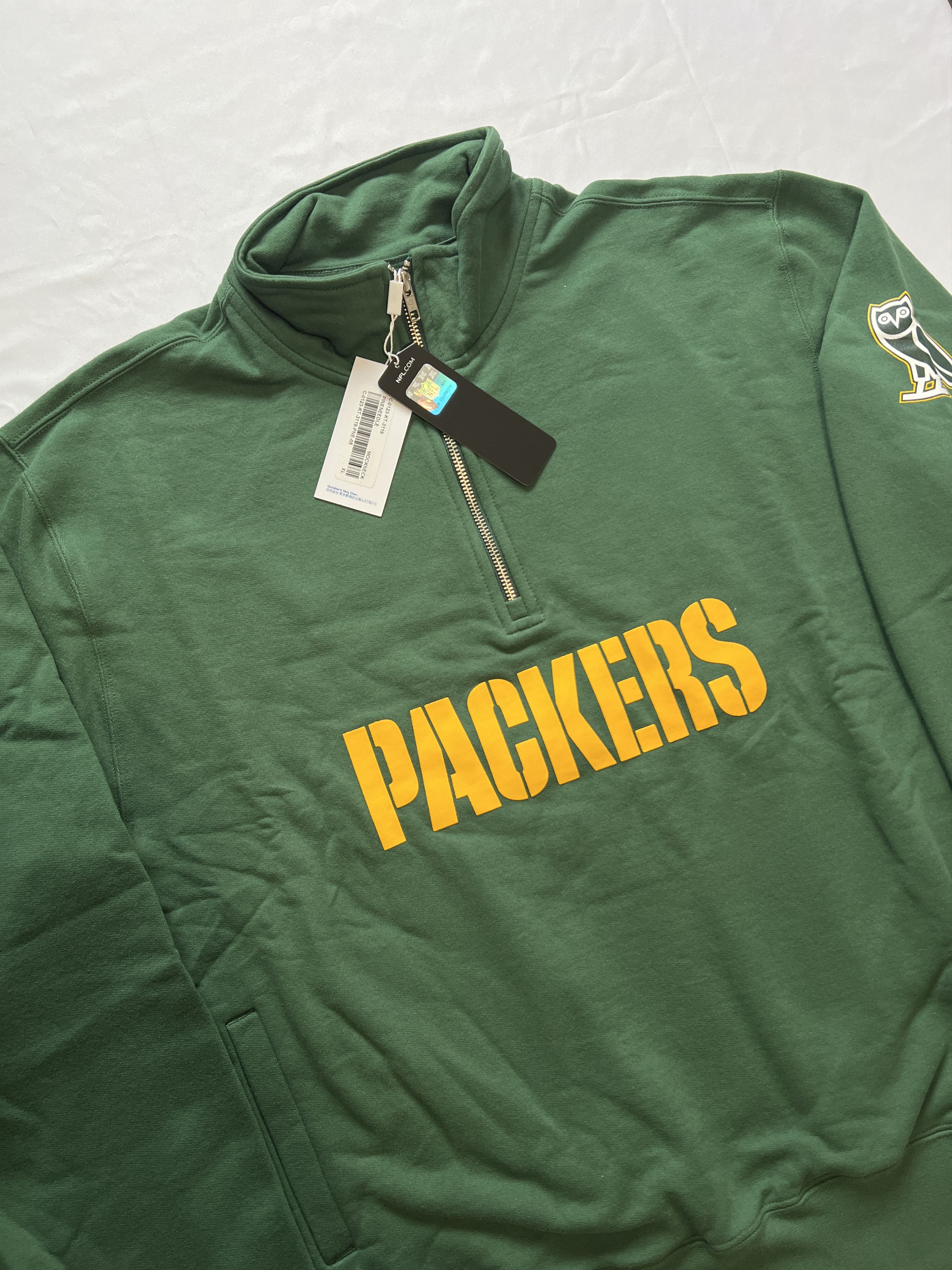 Drake OVO x NFL Green Bay Packers QUARTER ZIP MOCK NECK TURTLENECK Size US XL / EU 56 / 4 - 5 Thumbnail