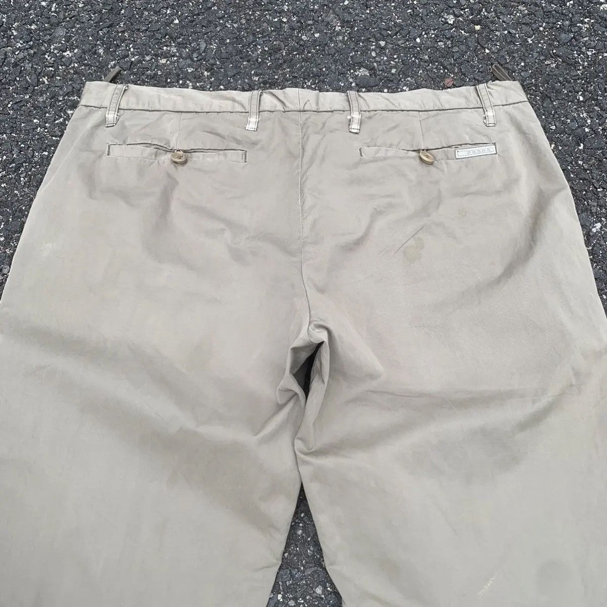 Designer × Prada × Vintage Prada W34 L33 Trousers Blank Designer Chino Pants Size US 34 / EU 50 - 19 Thumbnail