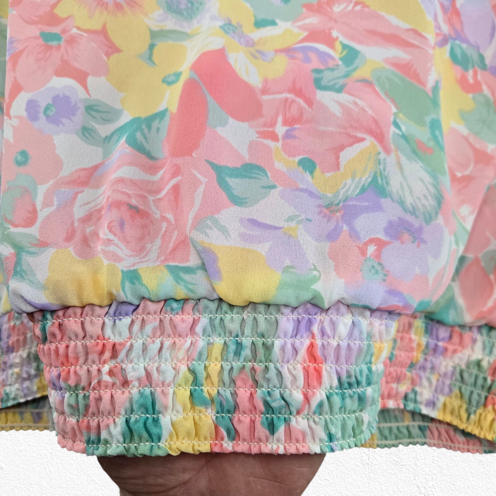 Vintage Vintage 90s Alfred Dunner Pastel Floral Blouse Size 14 Size XL / US 12-14 / IT 48-50 - 8 Thumbnail