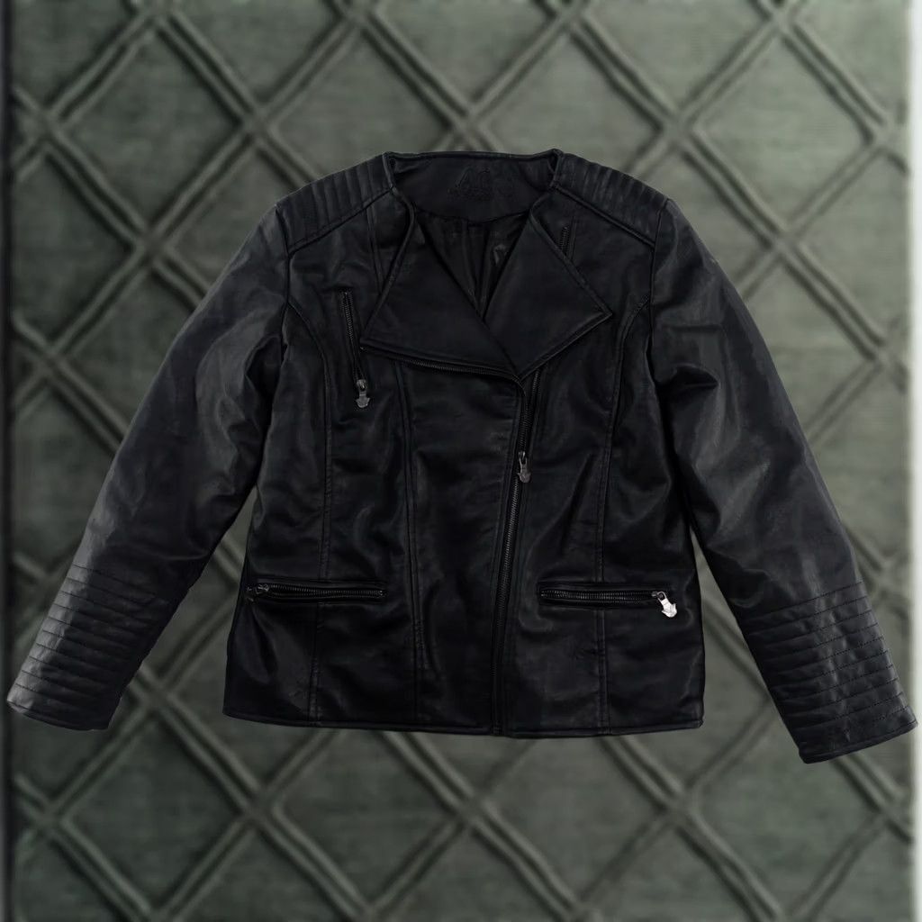 Vintage VINTAGE Dimilano Leather Jacket Womens XL Black Motorcycle Made in Italy Jacket Womens XL Black Motorcycle Dimilano Leather Italy Size XL / US 12-14 / IT 48-50 - 1 Thumbnail