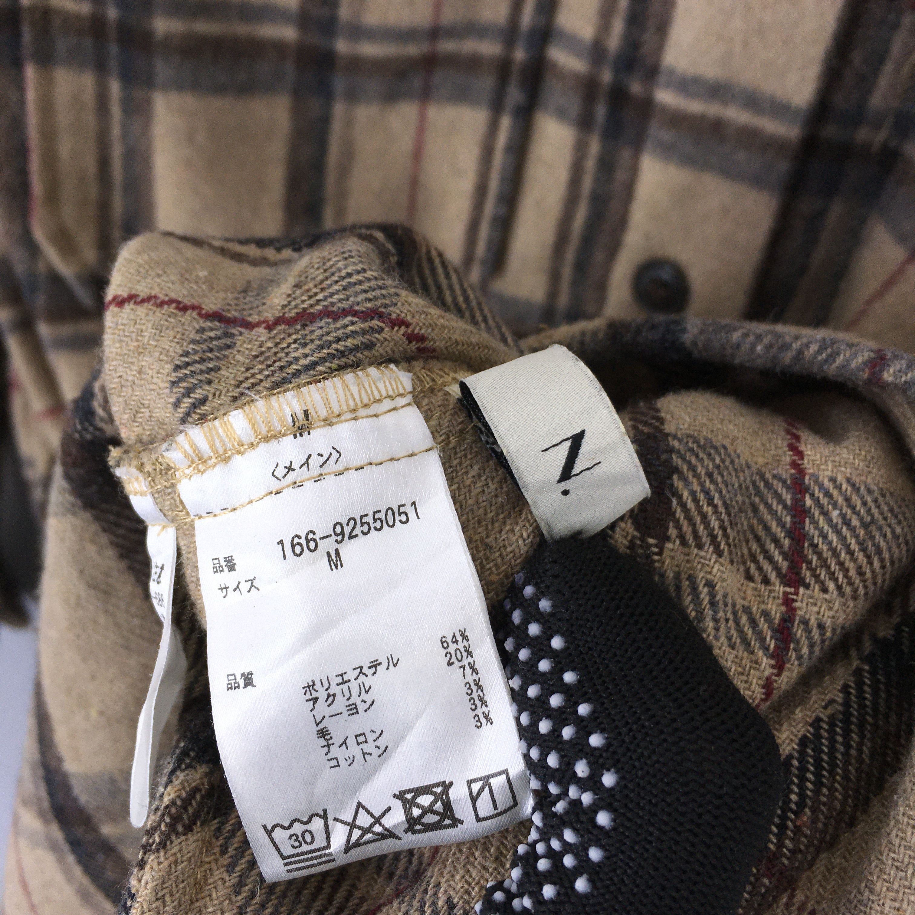 Vintage Japanese Brand Plaid Shadow Checkered Flannel Medium