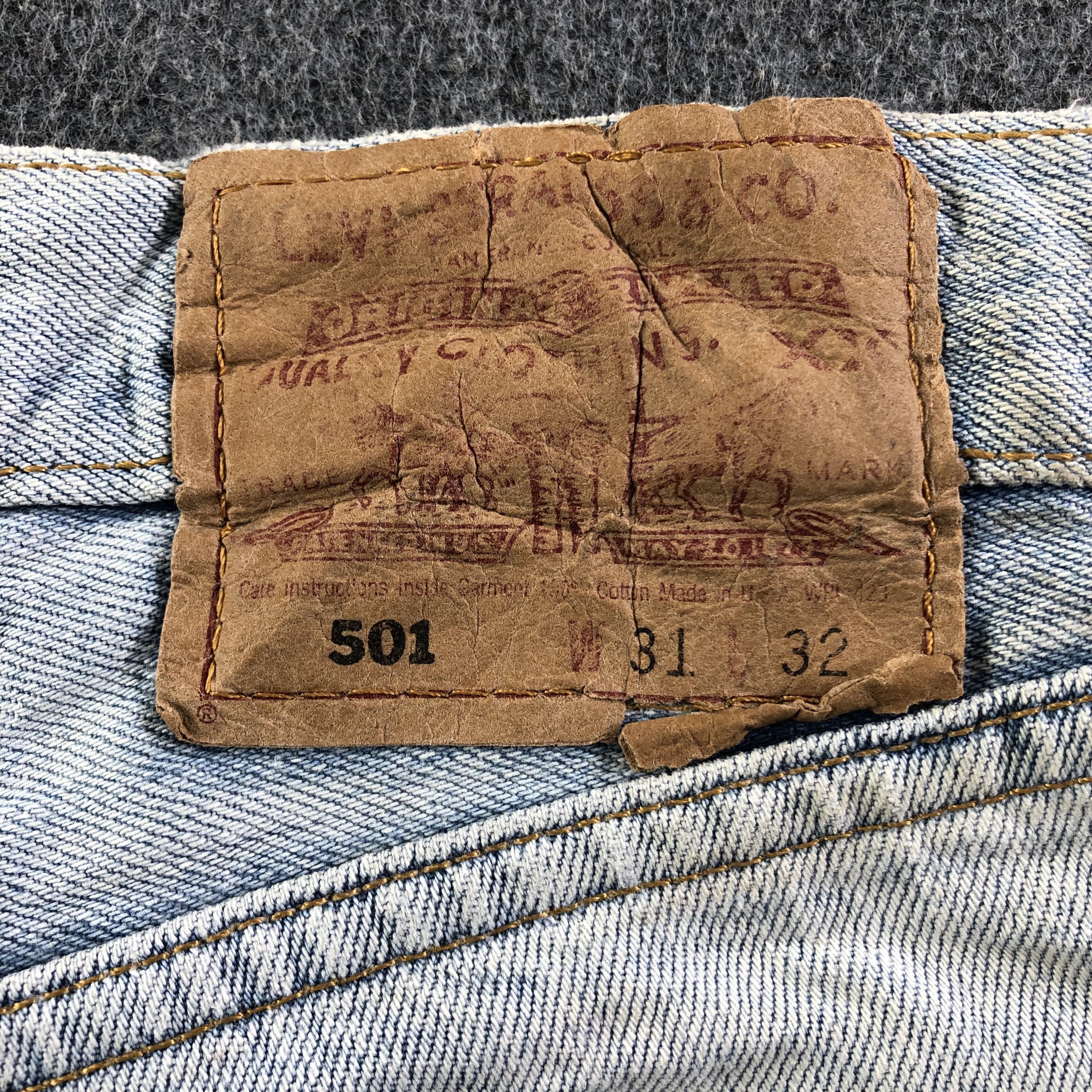 Levi's Vintage 90s Light Wash Levis 501 Jeans-J3803 Size US 30 / EU 46 - 5 Thumbnail