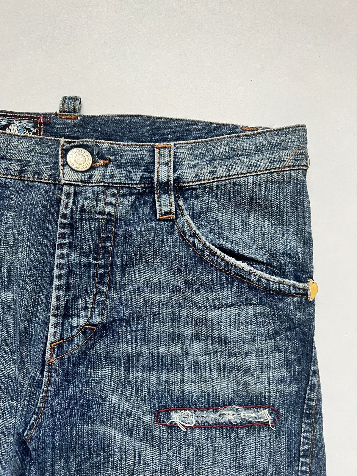 Dsquared2 Dsquared2 Twin Blue Wash Denim Jorts Size US 34 / EU 50 - 10 Thumbnail