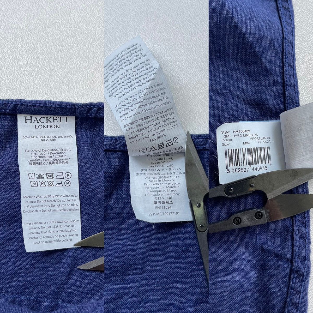 Hackett Hackett London Linen Garment Dyed Slim Fit Button Ups Shirt Size US M / EU 48-50 / 2 - 8 Thumbnail
