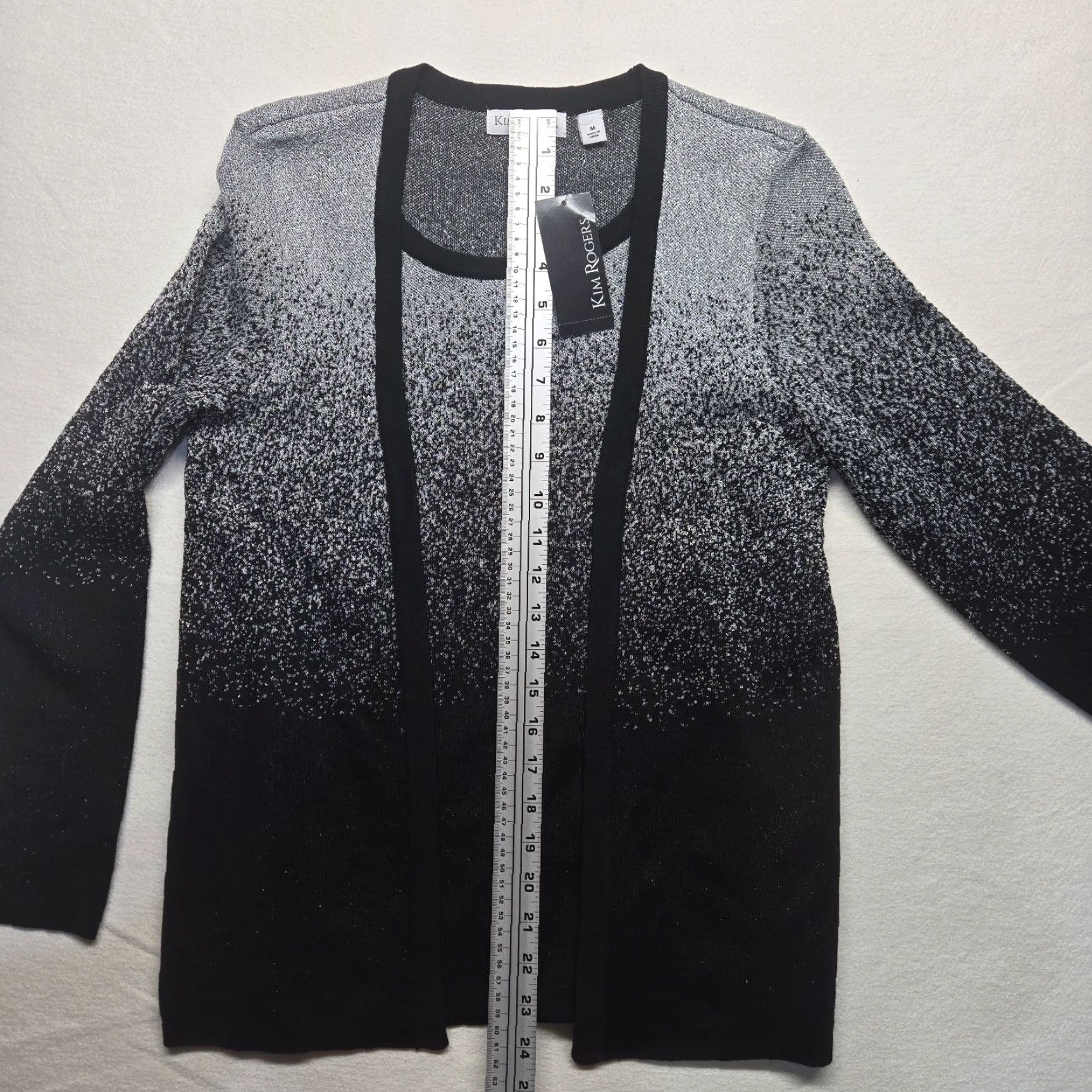 Vintage VINTAGE Kim Rogers Women's Sweater Cardigan Open Front Medium Gray Cotton 80s Size M / US 6-8 / IT 42-44 - 7 Thumbnail