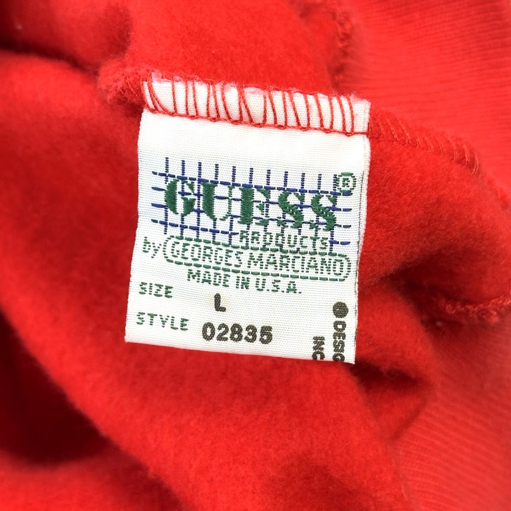 Guess VINTAGE Guess Georges Marciano Sweatshirt Womens Large Red Crewneck Pullover USA Size L / US 10 / IT 46 - 7 Thumbnail