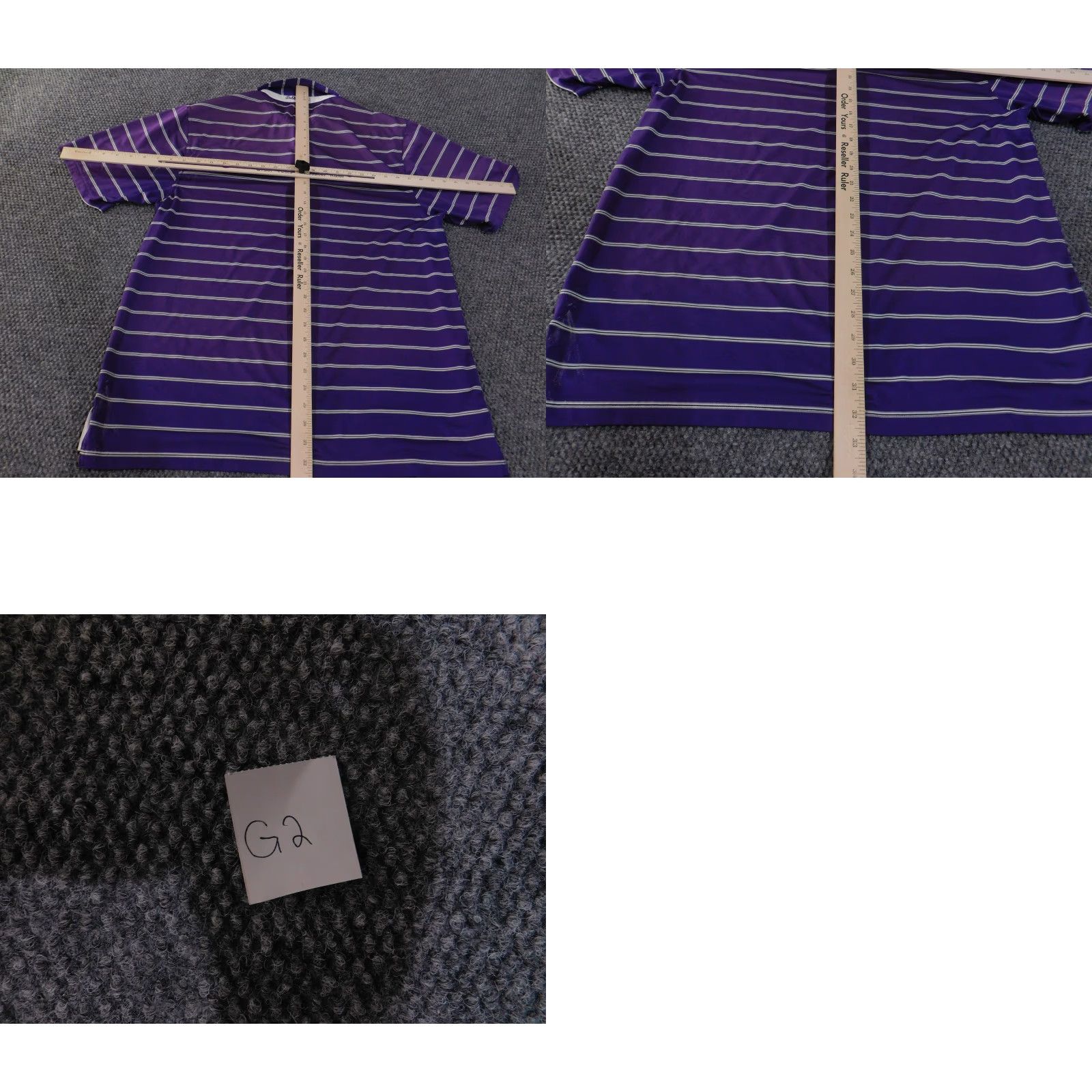 Vintage Bobby Jones Polo Shirt Mens XL Purple Striped Lightweight Performance Golf Breathable Moisture Wicking Classic Short Sleeve Size US XL / EU 56 / 4 - 9 Thumbnail