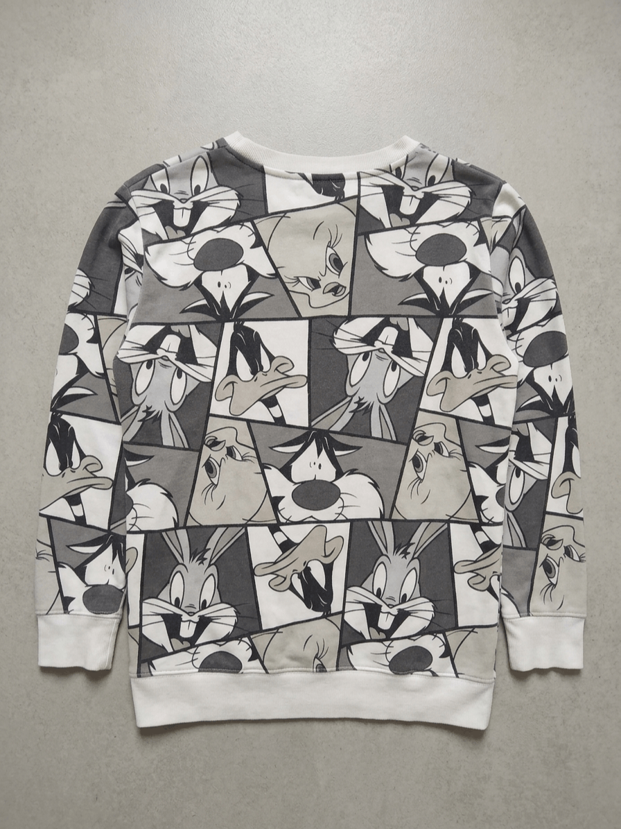 Japanese Brand Looney Tunes Full Print Character Sweatshirt (Warner Bros) Size US M / EU 48-50 / 2 - 2 Thumbnail
