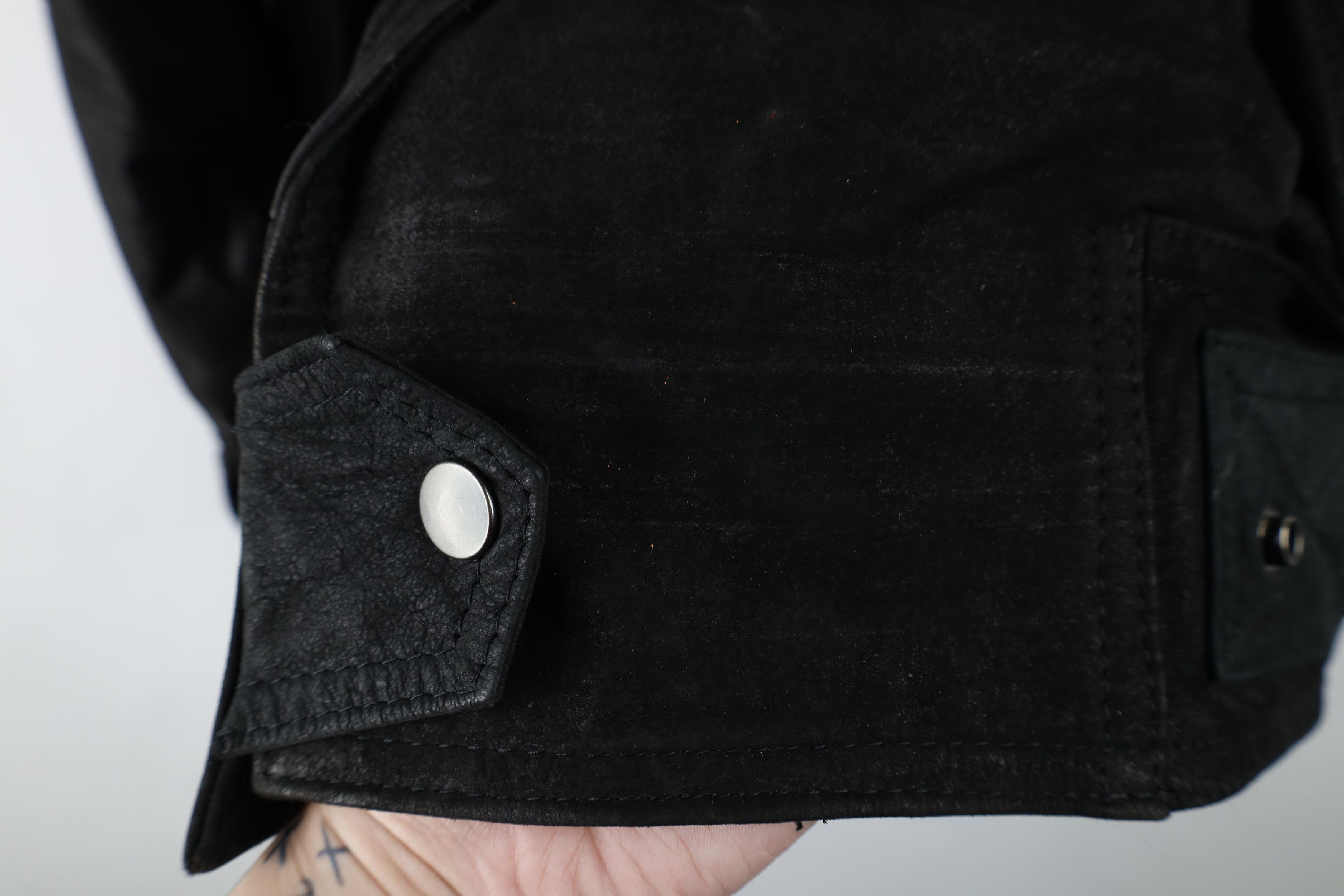 Vintage Vintage 90s Streetwear One Button Suede Leather Jacket Size S / US 4 / IT 40 - 7 Thumbnail
