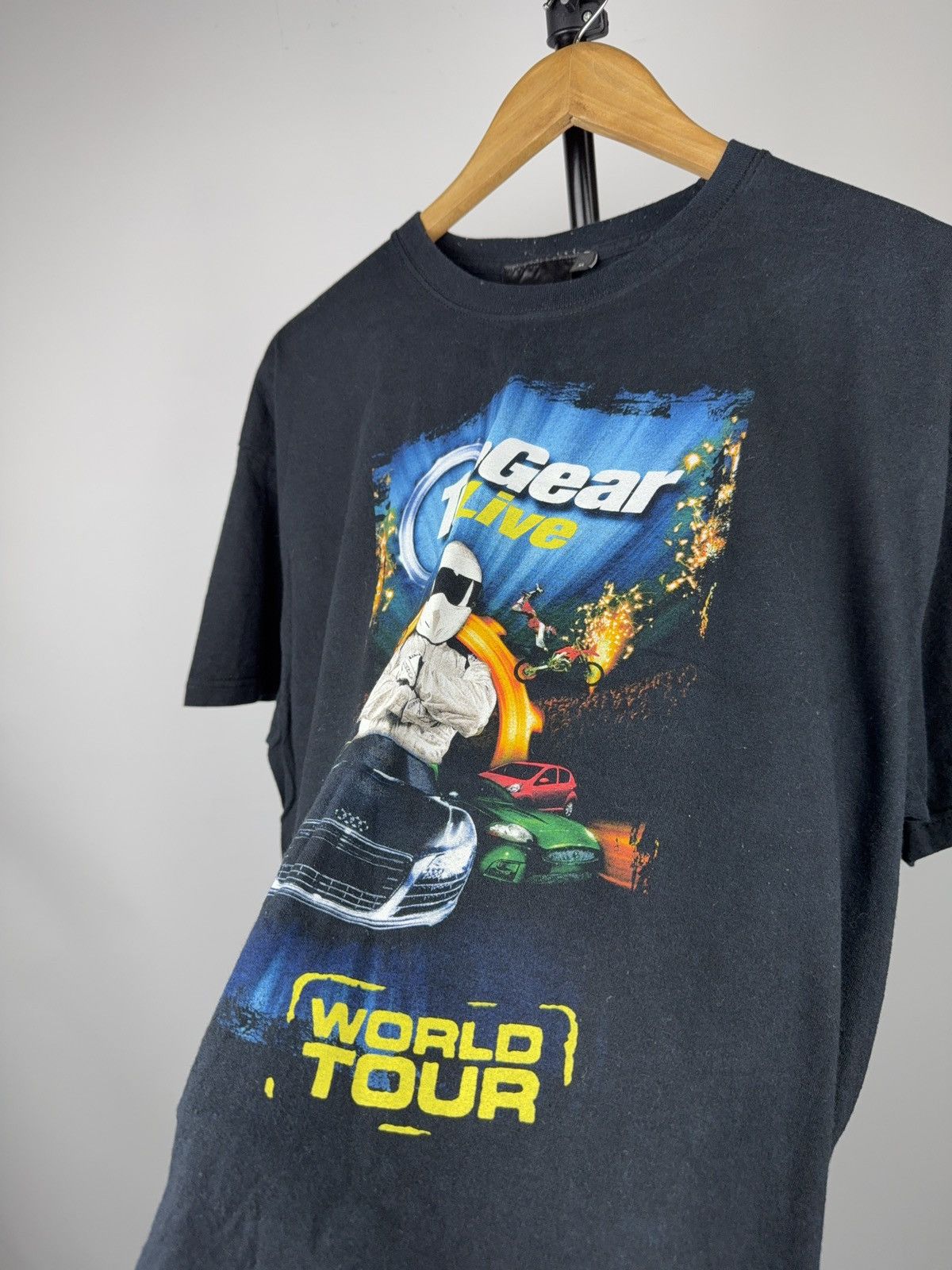 Vintage 00s Vintage 2008 Top Gear Live World Tour Graphic T-Shirt XL Size US XL / EU 56 / 4 - 4 Thumbnail