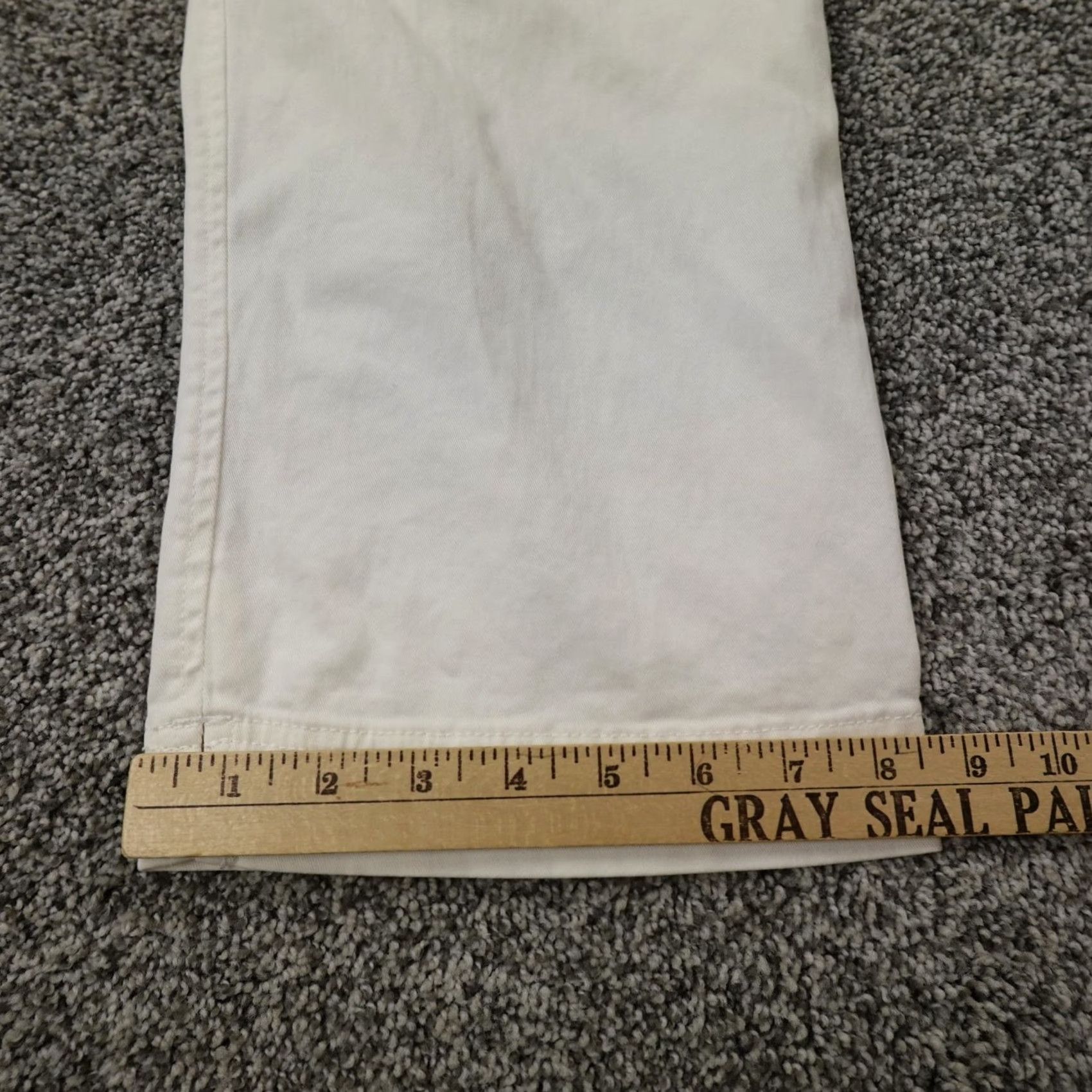 Abercrombie & Fitch VTG Abercrombie & Fitch Pants Womens 4 White Chino Trouser Low Rise Baggy 90s Y2K straight fit 30W 22in inseam Womens Size 27" / US 4 / IT 40 - 2 Thumbnail
