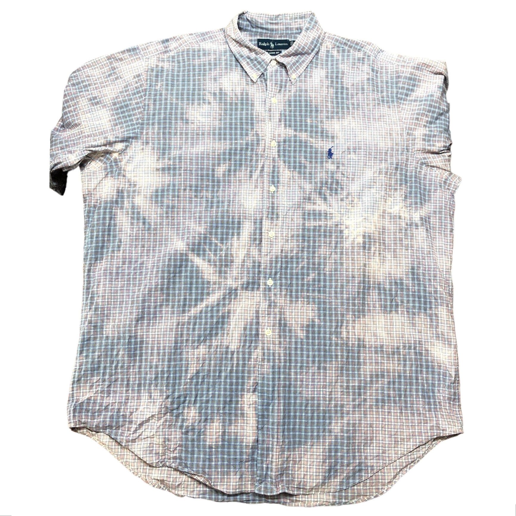 Ralph Lauren Vtg Polo Ralph Lauren Acid Wash Button Down Shirt Mens 17.5 34/35 Blue Green Shirt Mens Size US XXL / EU 58 / 5 - 2 Thumbnail
