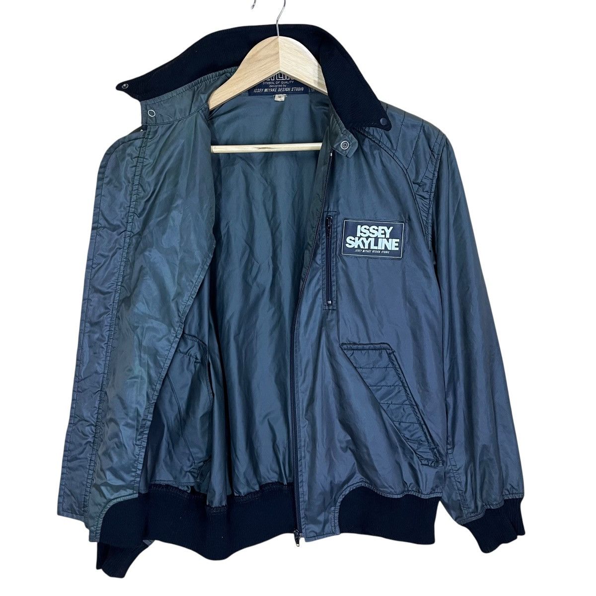 Issey Miyake Vintage 80s Issey Skyline Bomber Jacket Issey Miyake Bomber Size US M / EU 48-50 / 2 - 1 Thumbnail