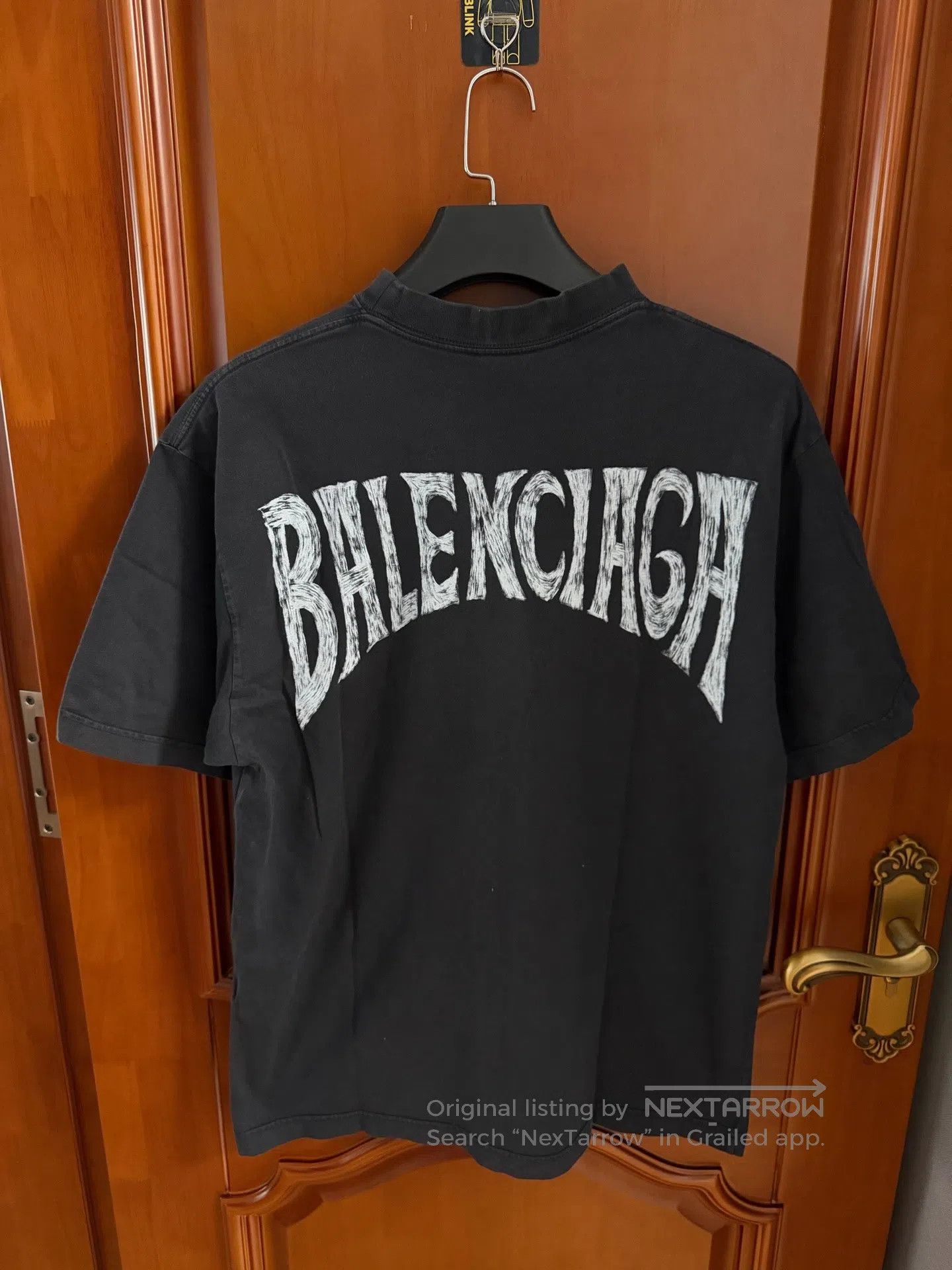 Balenciaga Balenciaga Black Graffiti Letter Print Short Sleeve T-Shir Size US XS / EU 42 / 0 - 1 Thumbnail