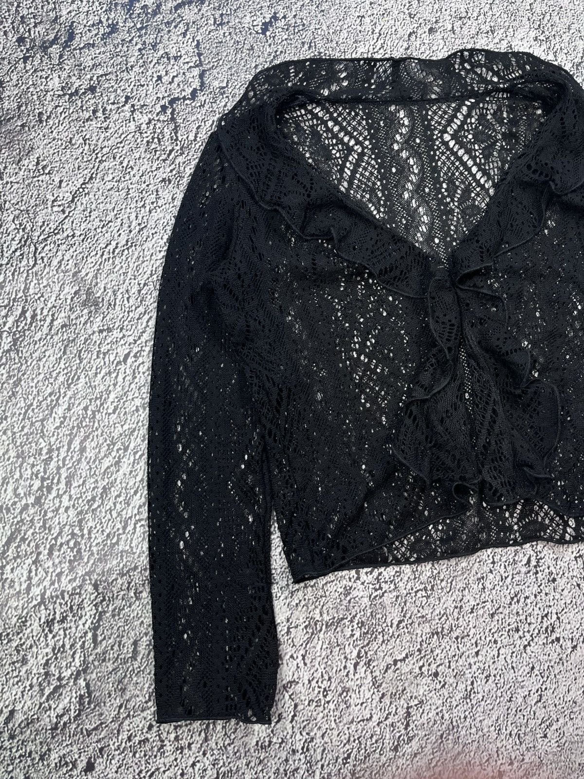 Vintage Vintage AvantGarde Knitted Mesh Cardigan Gothic Size M / US 6-8 / IT 42-44 - 2 Thumbnail