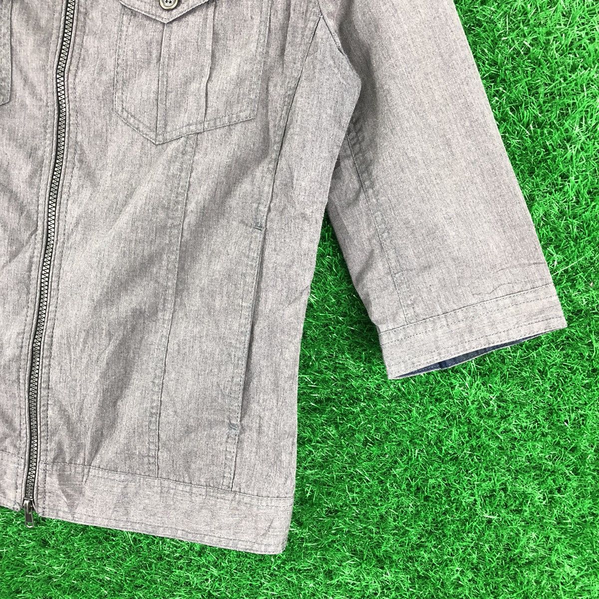 Japanese Brand Vintage Mossimo Zipper Jacket Quater Sleeve Size US S / EU 44-46 / 1 - 3 Thumbnail
