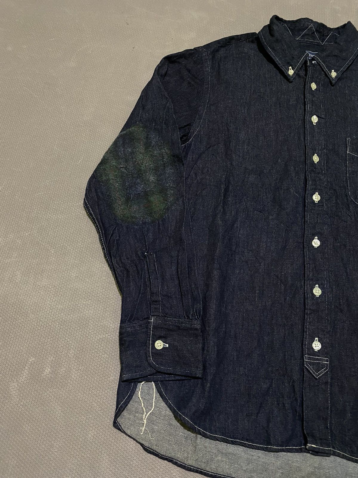 20471120 × Japanese Brand Duffer denim blue indigo long shirt Size US L / EU 52-54 / 3 - 3 Thumbnail