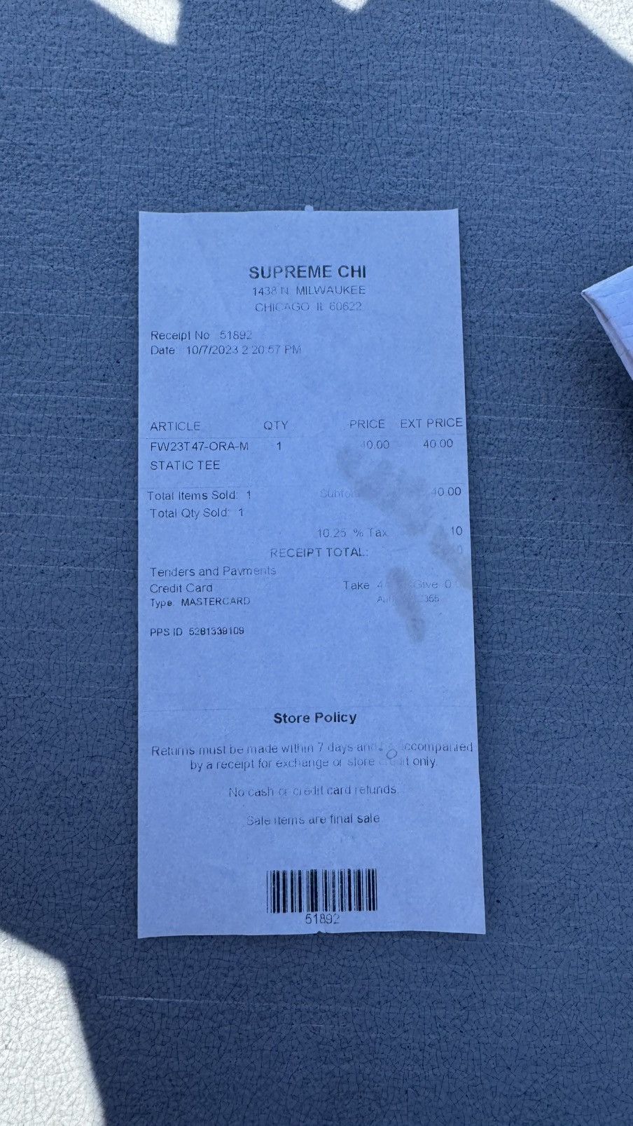 Supreme Supreme Static Tee Size US M / EU 48-50 / 2 - 8 Thumbnail