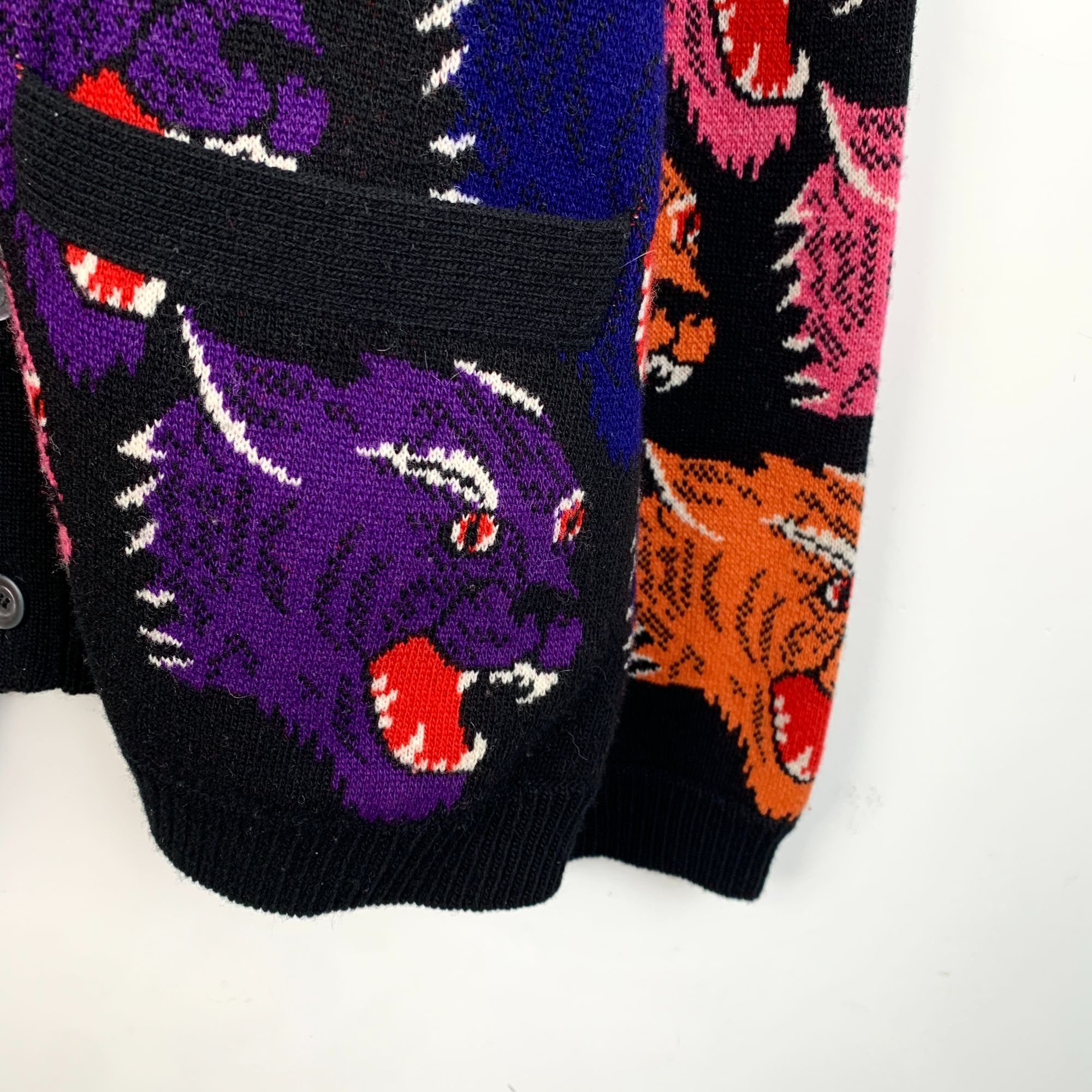 Gucci Gucci Multicolor Tiger Pattern Wool Cardigan Made In Italy Size L / US 10 / IT 46 - 4 Thumbnail