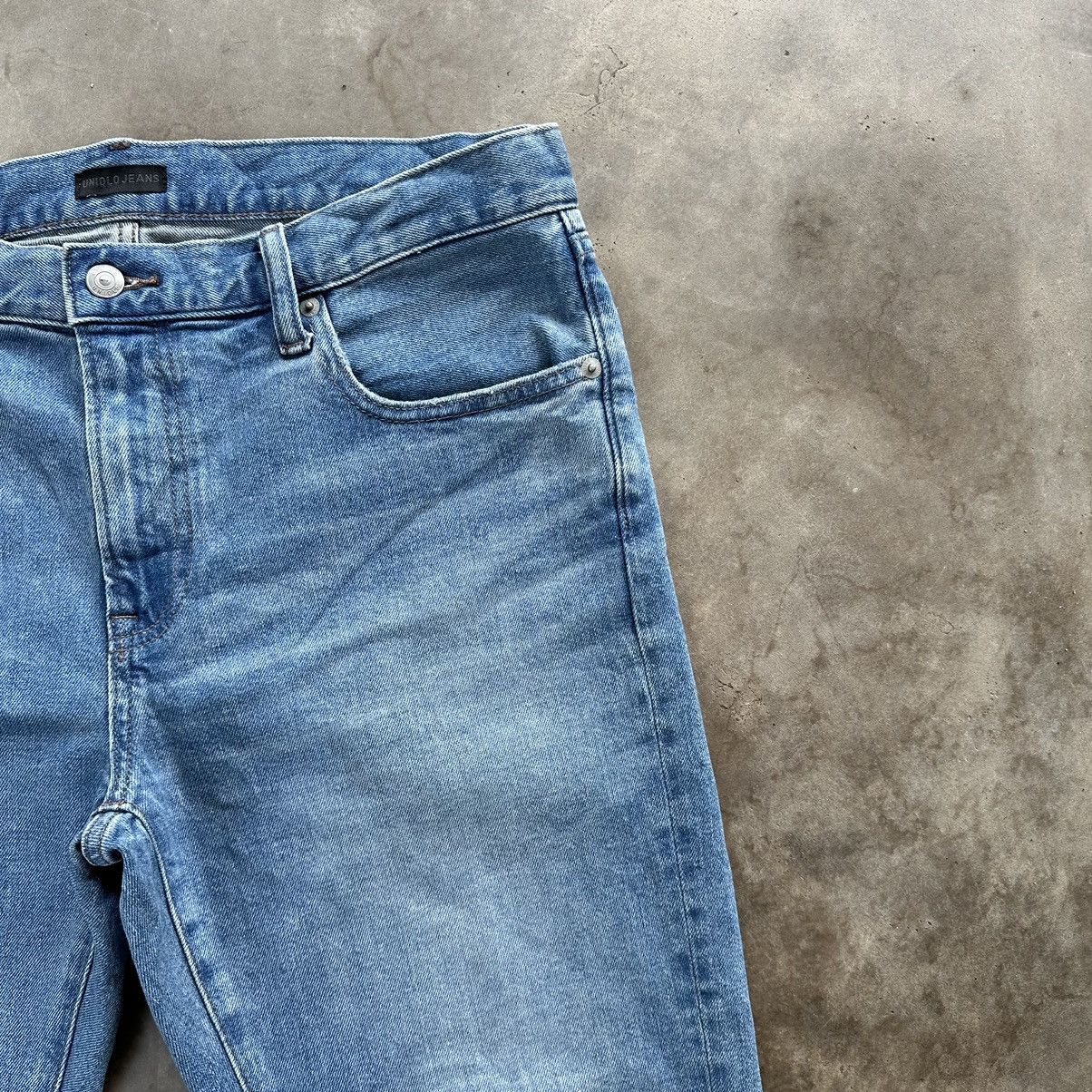 Japanese Brand Vintage Japanese Distressed Faded Denim Jean Pant W34 Size US 34 / EU 50 - 4 Thumbnail