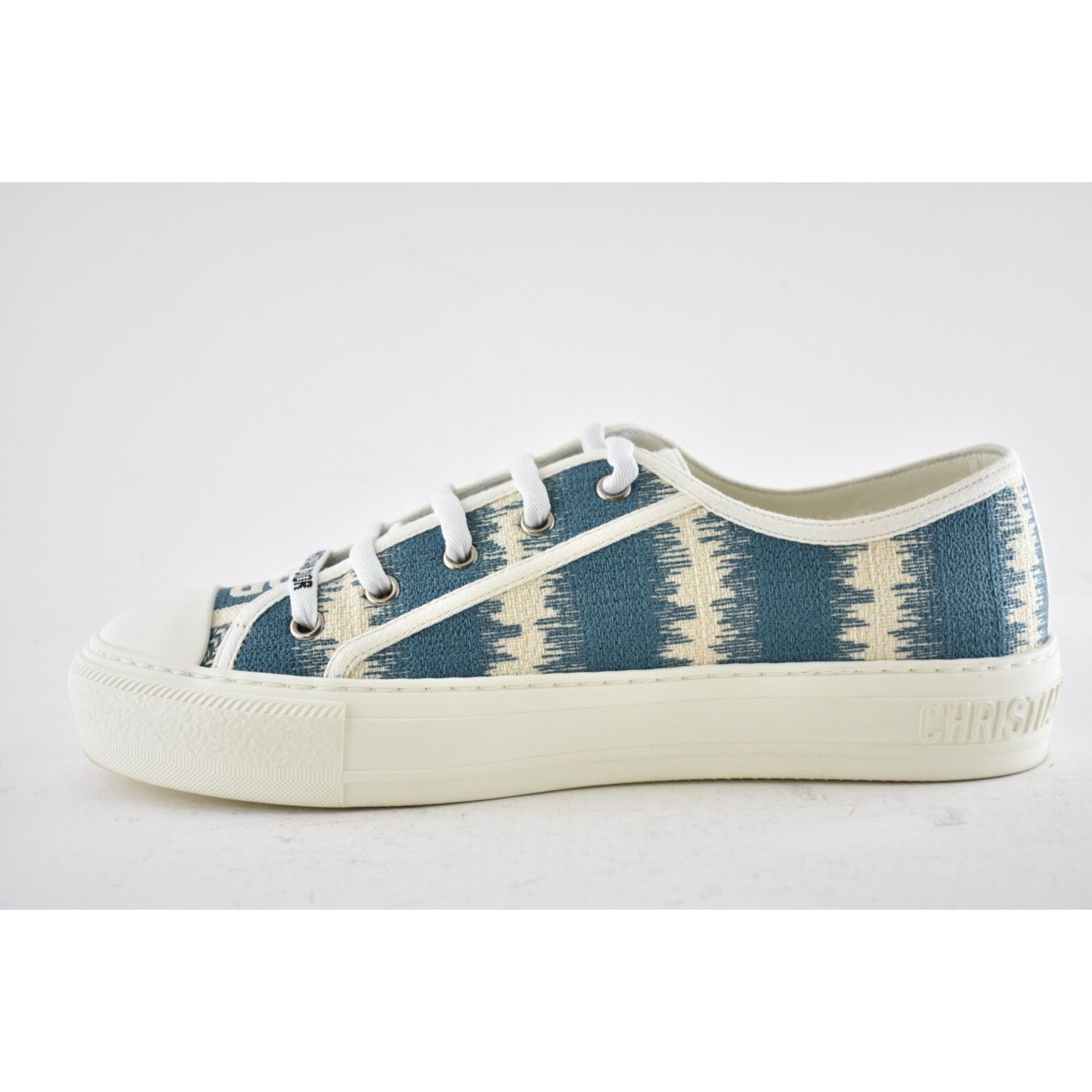 Dior Dior Walk'N'Dior Blue White D Stripes Low Top Sneaker 39 Size US 9 / IT 39 - 7 Thumbnail