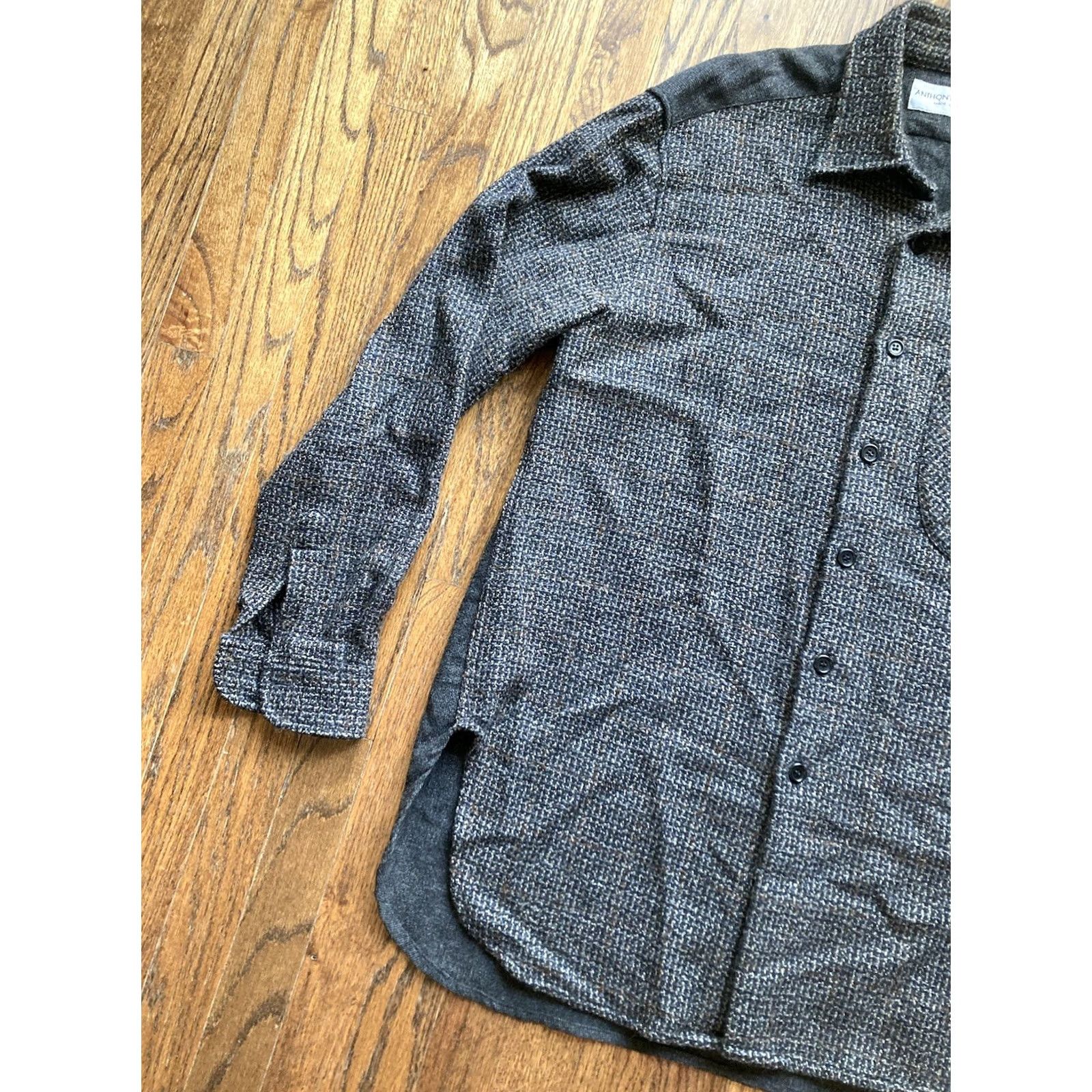 Vintage Anthony Tarassi Shirt Jacket Mens Size M Made In Italy Gray Bomber Shirt Jacket Mens Gray Knit Size US M / EU 48-50 / 2 - 2 Thumbnail