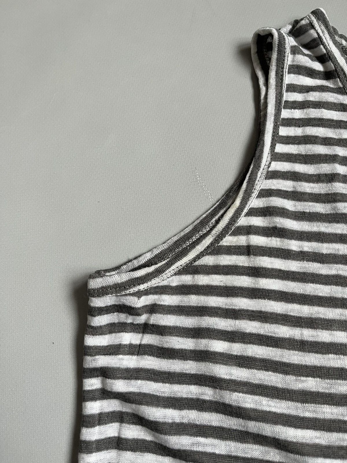 Rundholz RUNDHOLZ Black Label Striped Asymmetrical Grey Tank Top Size S / US 4 / IT 40 - 11 Thumbnail
