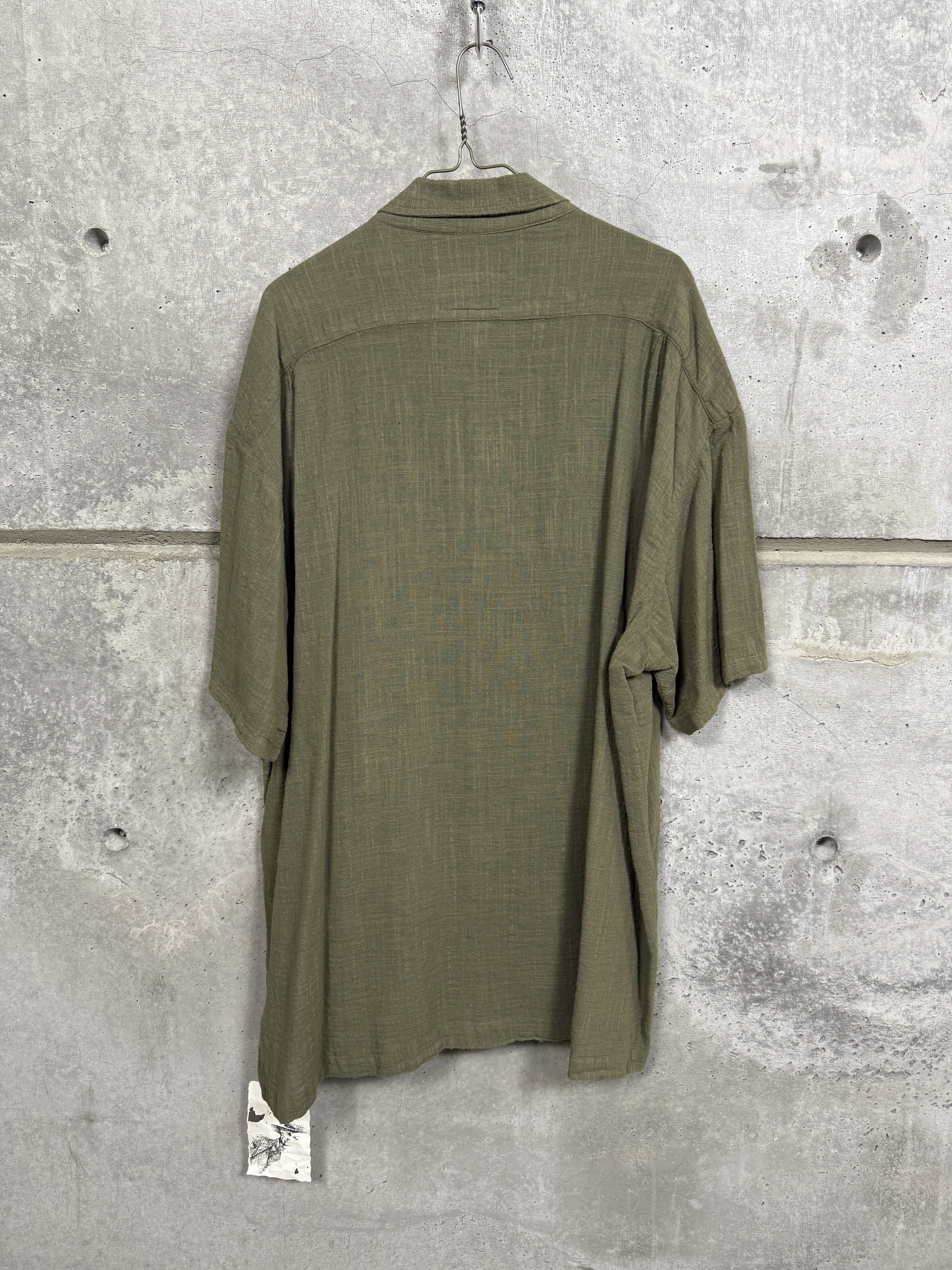 Greg Lauren $750 Greg Lauren Linen Short Sleeve Studio Shirt Size US XL / EU 56 / 4 - 6 Thumbnail
