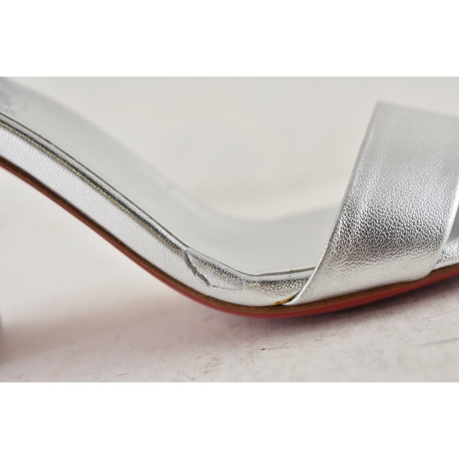 Christian Louboutin Christian Louboutin Miss Sabina 85 Silver Block Heel 36.5 Size US 6.5 / IT 36.5 - 3 Thumbnail