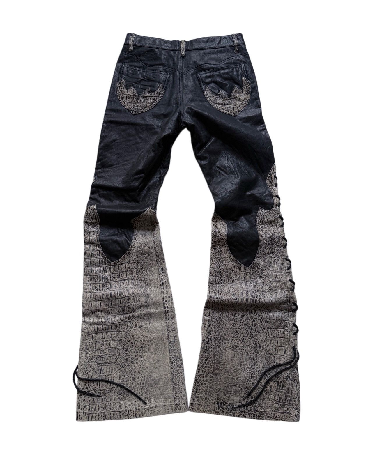 Tornado Mart Leather Flares | Grailed