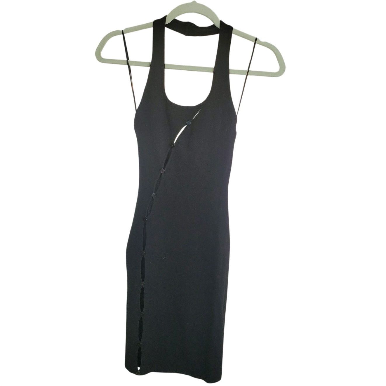 Other Hot & Delicious Black Halter Bodycon Peekaboo Dress NWT S Size S / US 4 / IT 40 - 5 Thumbnail