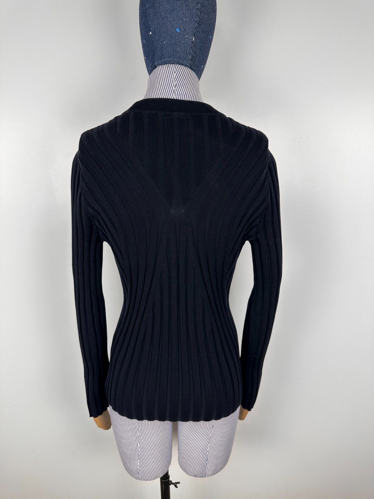 Cos Cos Ribbed Wool Funnel Neck Jumper Black Sweater Size S Size S / US 4 / IT 40 - 5 Thumbnail