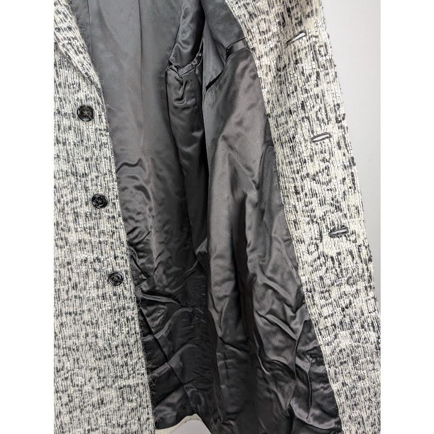 Celine o1rshd1 Hand Woven Wool Coat Jacket in Grey/Black Size US M / EU 48-50 / 2 - 9 Thumbnail