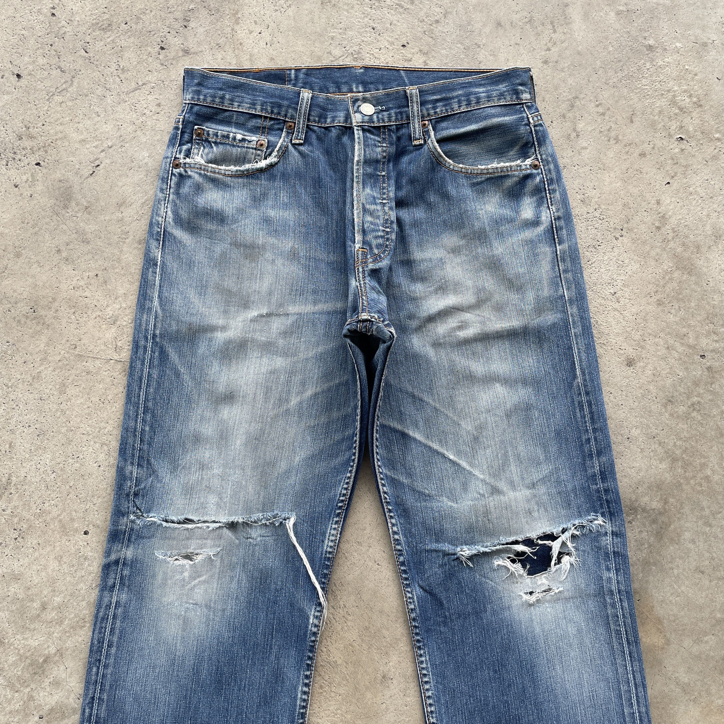 Levi's W31💥 Vintage Levi’s 501 Faded Jeans Distressed Denim Pants Size US 31 - 4 Thumbnail