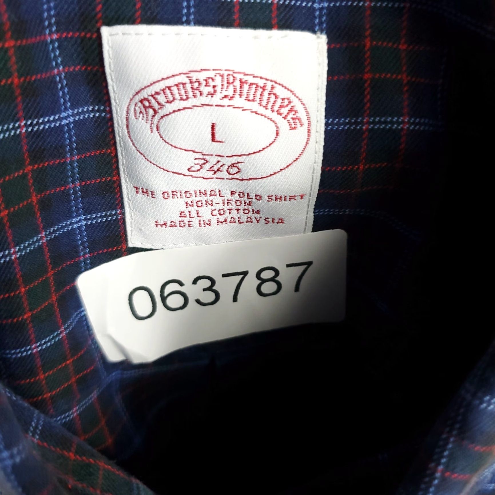 Brooks Brothers VINTAGE Brooks Brothers Shirt Mens Large Blue Red Plaid Button Up Long Sleeve Size US L / EU 52-54 / 3 - 7 Thumbnail