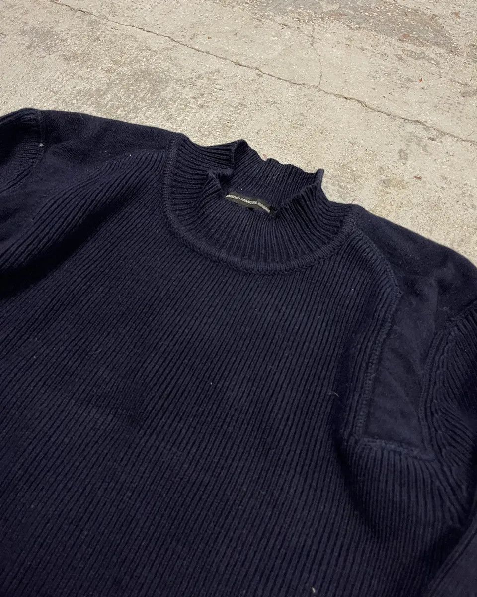 Marithe + Francois Girbaud 2000s Marithé + François Girbaud Navy Wool Contrast Cuff Sweater Size M / US 6-8 / IT 42-44 - 5 Thumbnail