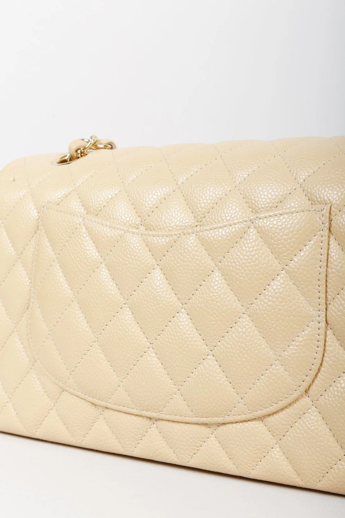 Chanel Chanel 2014 Beige Caviar Medium Double Flap Bag GHW Size ONE SIZE - 8 Thumbnail