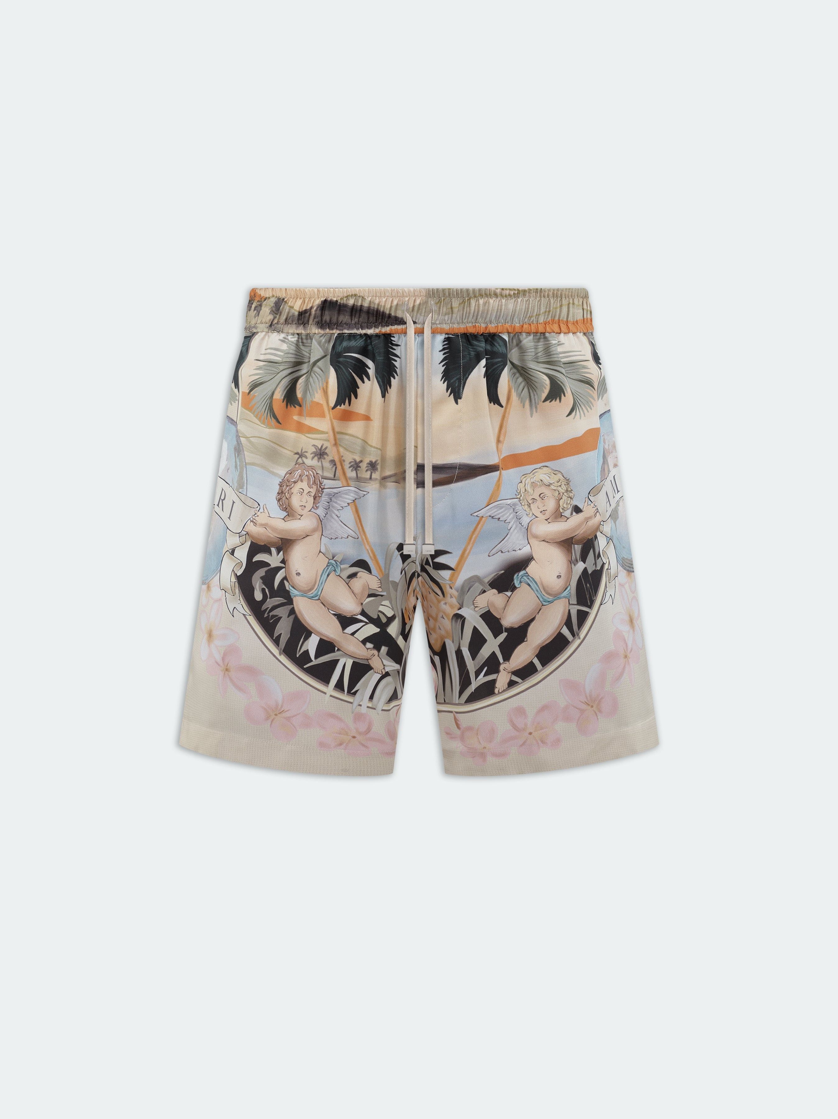 Amiri o1orln1025 Cherub Silk Shorts in Multicolor Size US 34 / EU 50 - 1 Thumbnail
