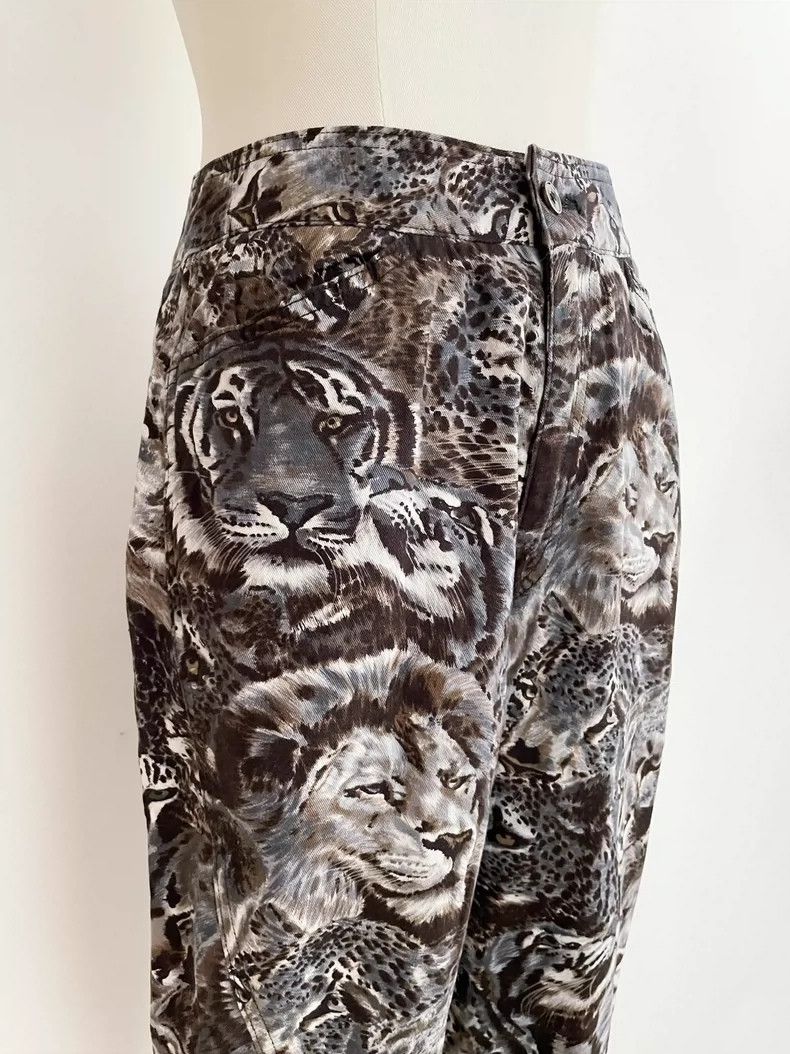 Kenzo Kenzo size m 90s Hokusai Animal High Waist Breeches pants Size US 30 / EU 46 - 3 Thumbnail