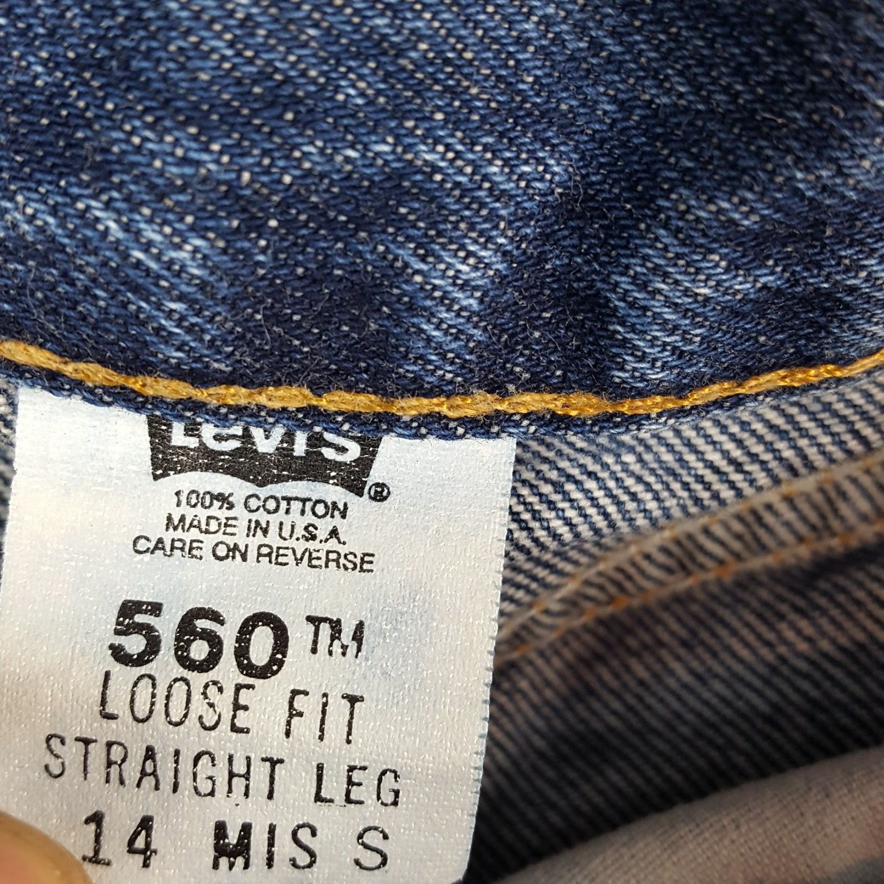 Levi's VINTAGE Levi's 560 Jeans Women's Size 14 Straight Leg Denim Blue 90s 2000s Y2K Size 36" / US 14 / IT 50 - 6 Thumbnail