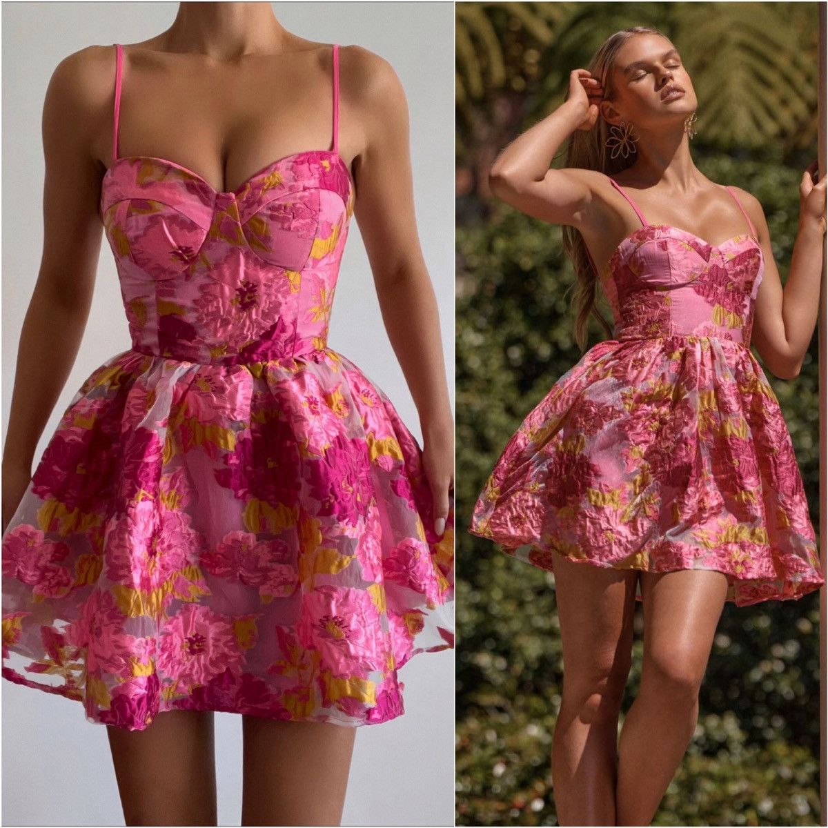 Designer NWT Show Po Brailey Sweetheart Bustier Jacquard Mini Dress |  Grailed