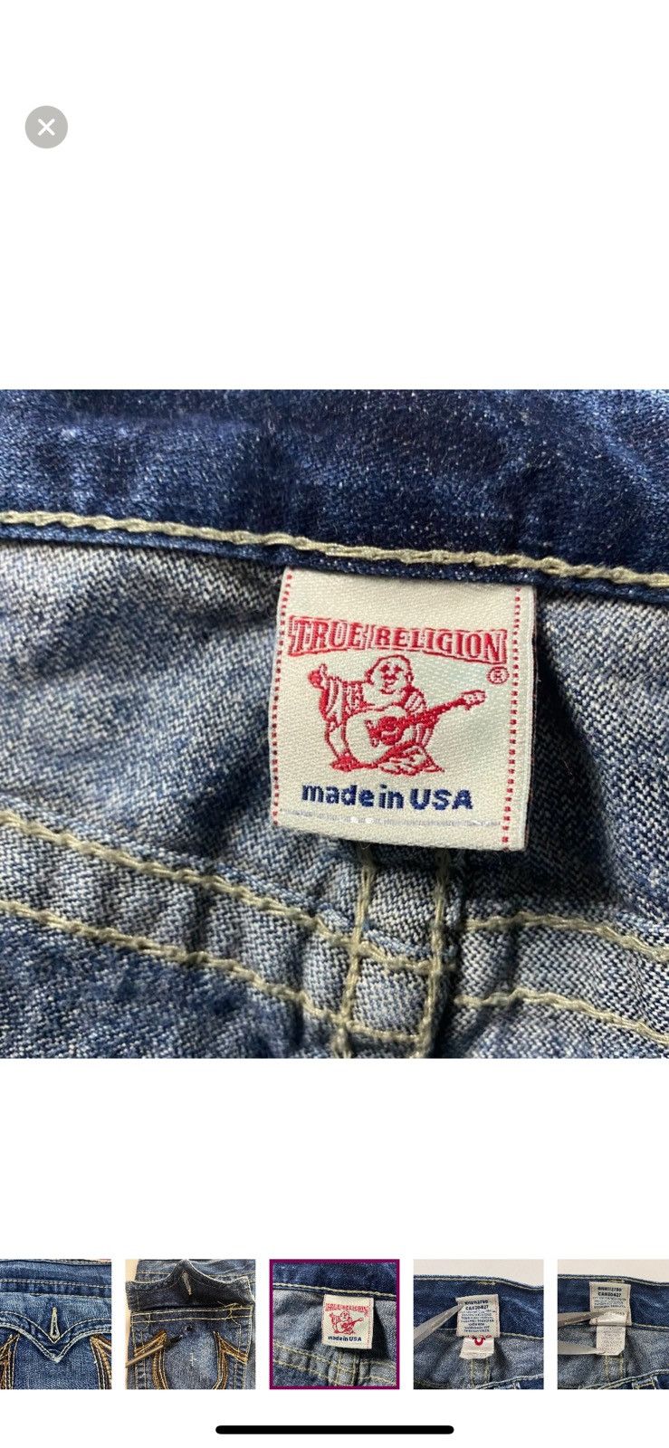 True Religion Vintage true religion denim jeans Size US 35 - 5 Thumbnail
