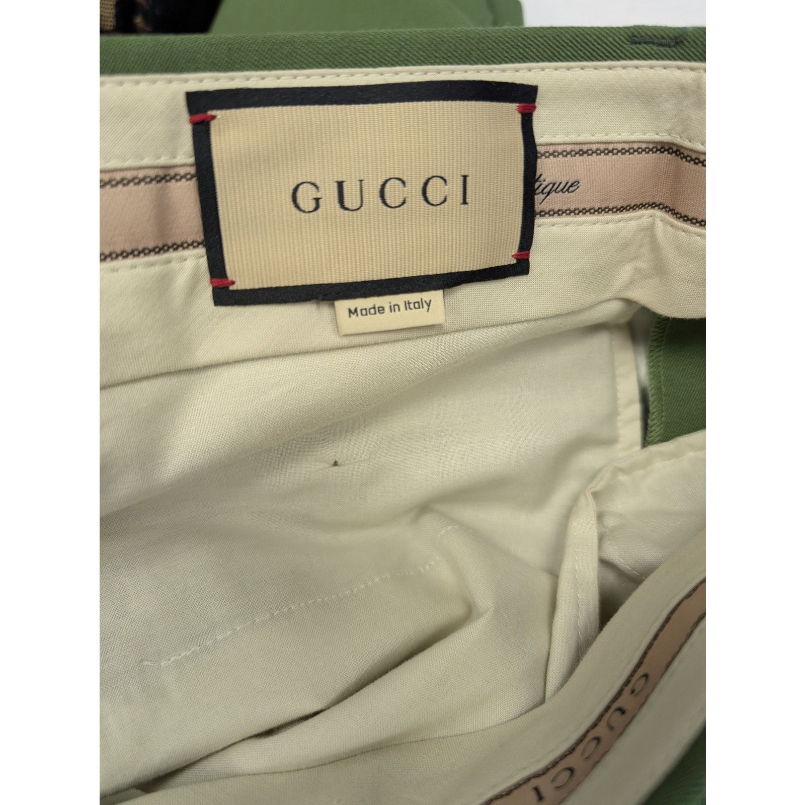 Gucci o1rshd1 Aria Pant English Wool Gabardine Pants Sage Green Size US 30 / EU 46 - 17 Thumbnail