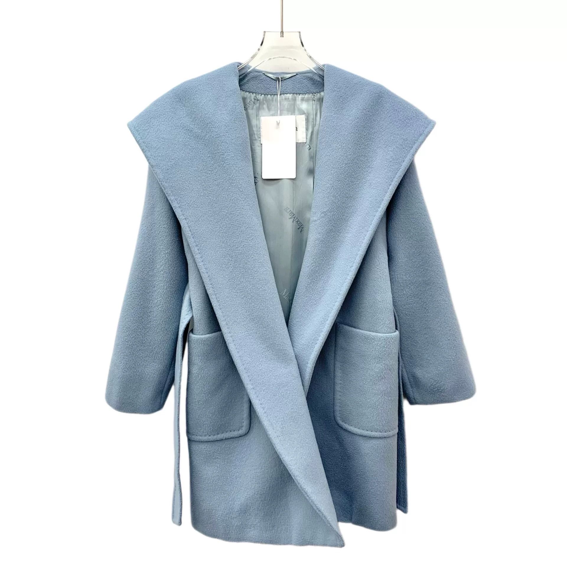Max Mara maxmara blue hooded long sleeve coat Size US XXS / EU 40 - 1 Thumbnail