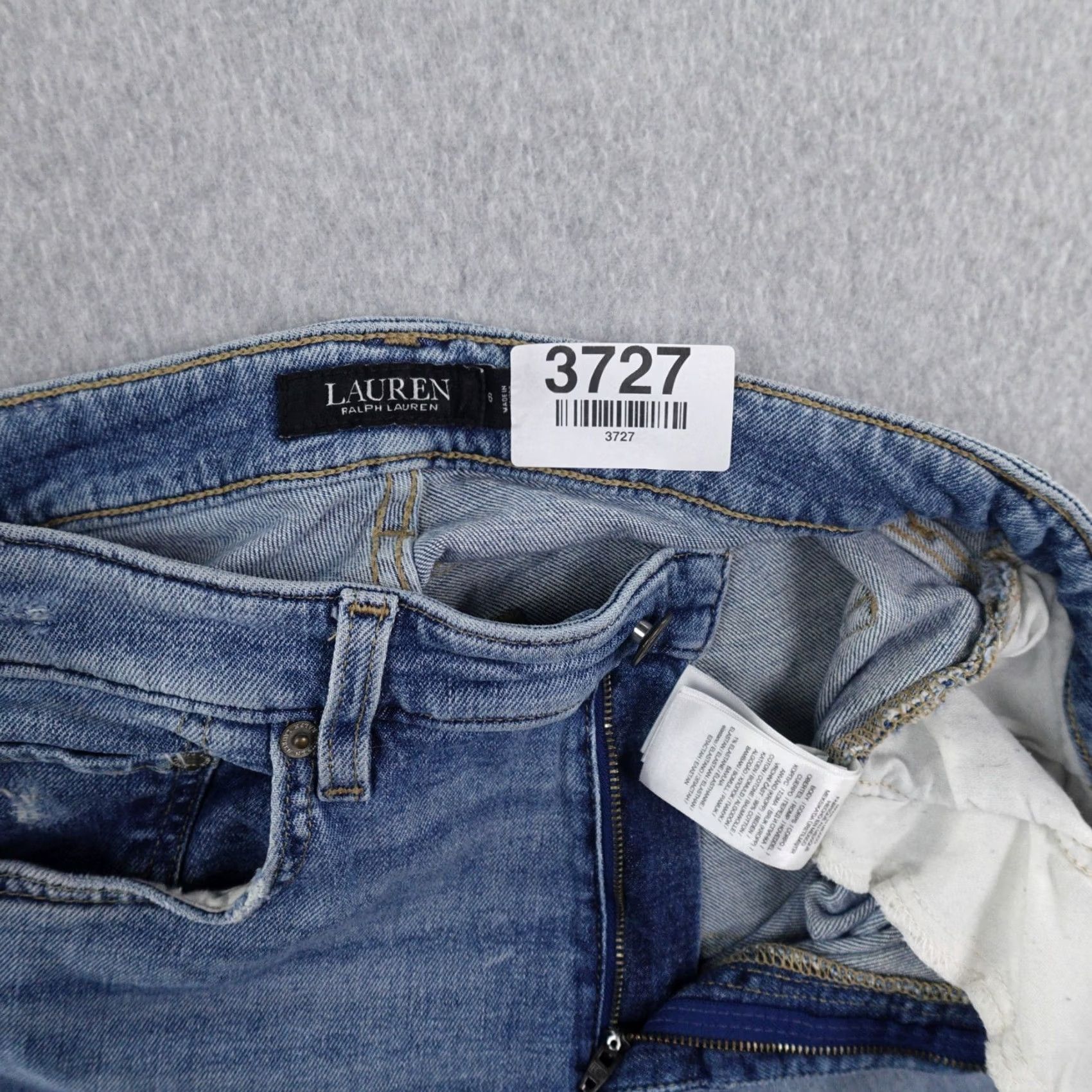 Ralph Lauren Lauren Ralph Lauren Jeans Womens 6 Denim 5-Pocket Straight Jeans Blue Cap Patch Frayed Hem Size 28" / US 6 / IT 42 - 4 Thumbnail