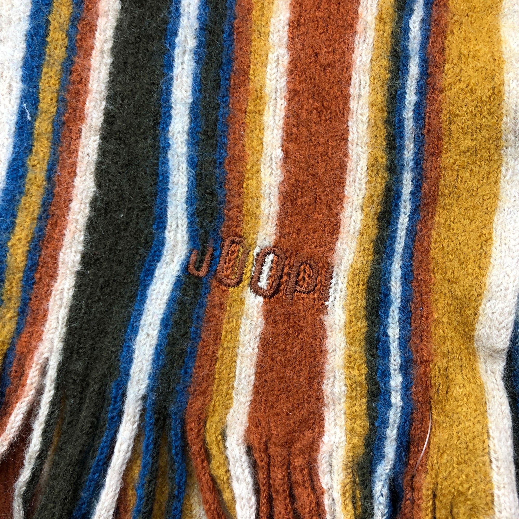 Japanese Brand Vintage Joop! Scarf Muffler Knit Wool Ribbed Knit Scarves Size ONE SIZE - 4 Thumbnail