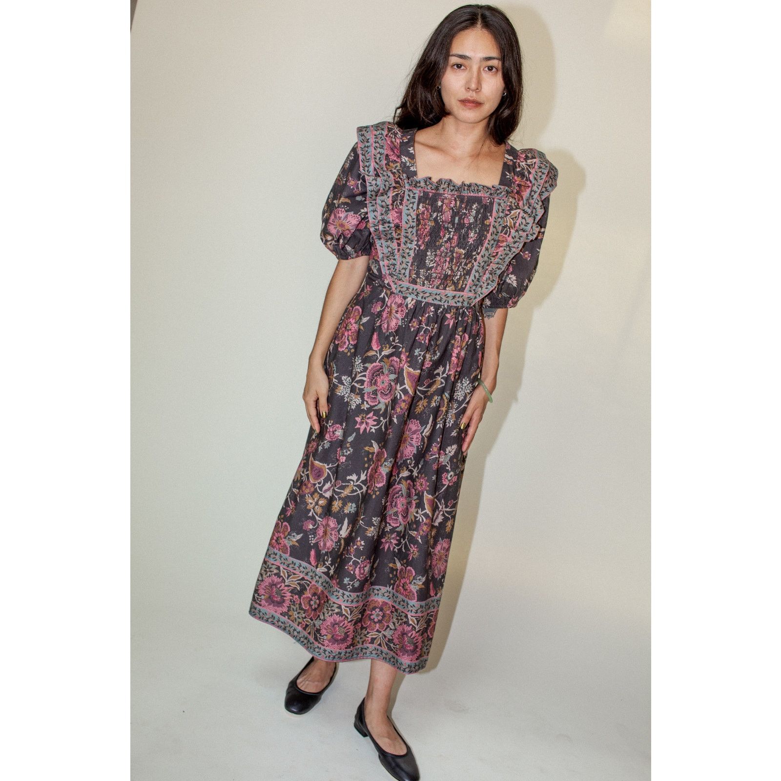 Sea New York Sea New York Tess Cotton Midi Dress Black Floral size 00 XS Size XXS / US 00 / IT 34 - 16 Thumbnail