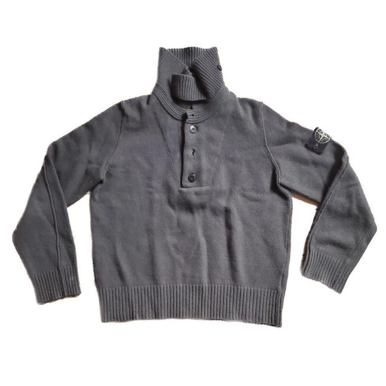 image of Stone Island Vintage Quarter Button Turtleneck in Khaki, Men's (Size Medium)