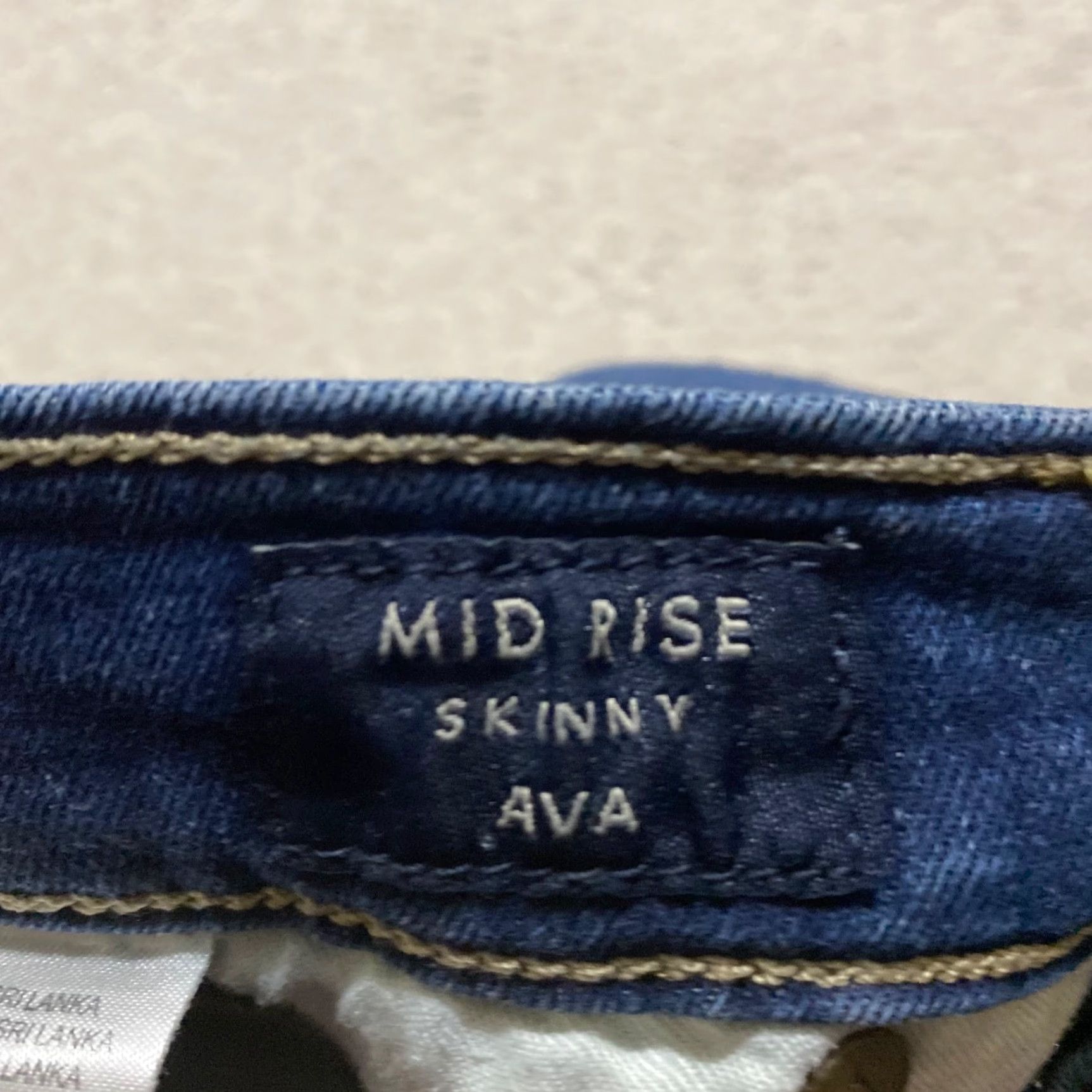 Lucky Brand Lucky Brand Jeans Blue Denim Dark Wash Ava Mid Rise Skinny Women’s 10 Regular 26in Inseam 5-Pocket Cotton Spandex" Size 32" / US 10 / IT 46 - 4 Thumbnail